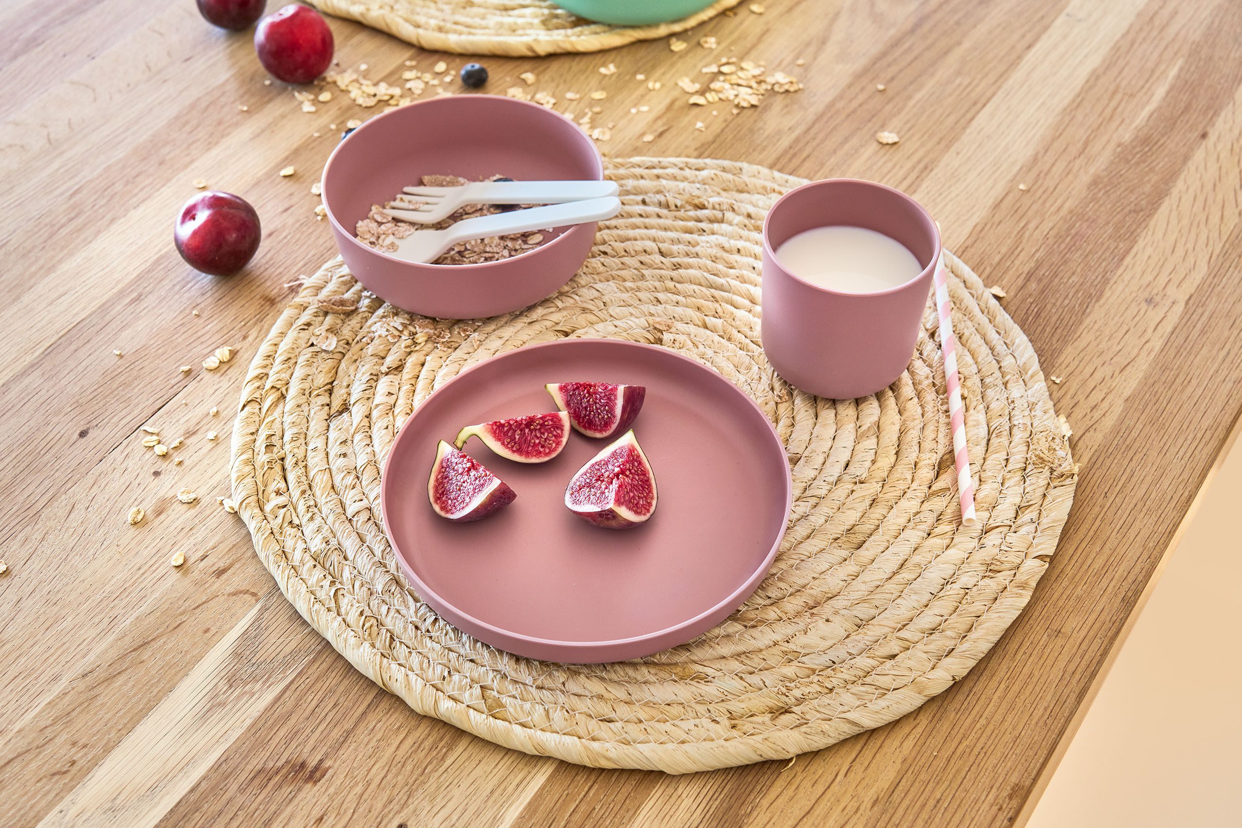 Zeller Present Kinderservies-set (per 1 bord, kom, mok, vork, lepel) (set, 5-delig)