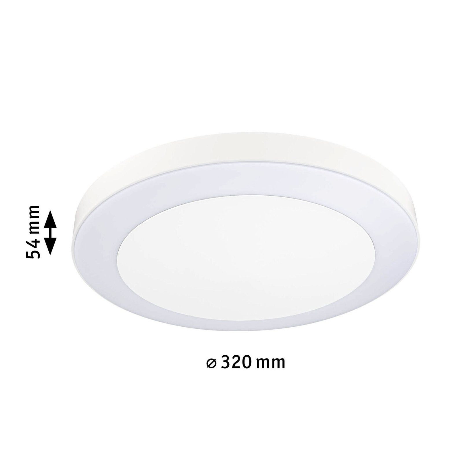 Paulmann Led-plafondlamp voor buiten Circula IP44 rond 320mm 3000K 14W 880lm 230V kunststof (1 stuk)