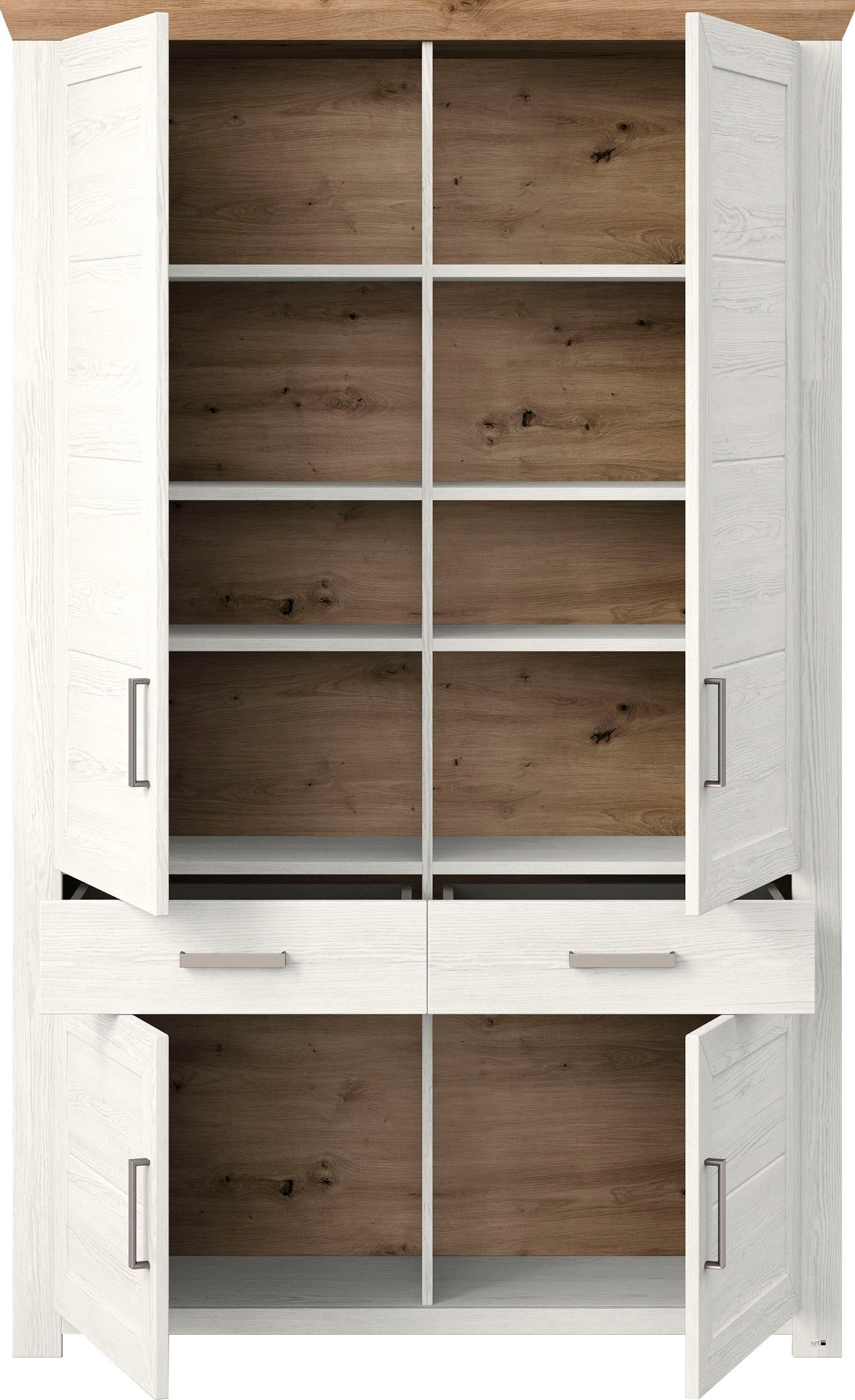 set one by Musterring Kastelement York met veel opbergruimte, verkrijgbaar in 3 kleuren, breedte 129 cm