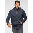 man's world hoodie met contrast-details blauw