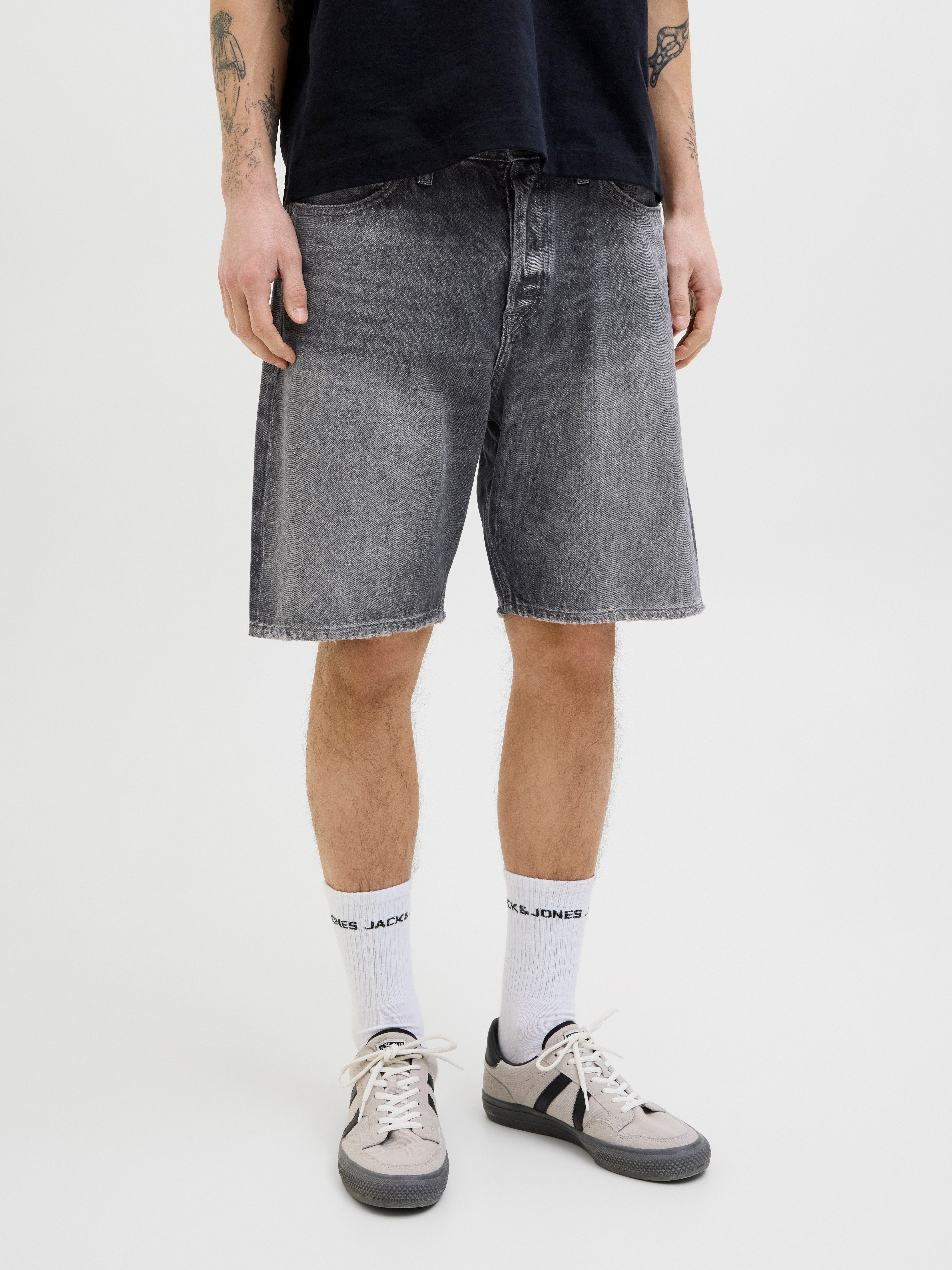 Jack & Jones Relaxshorts JJIALEX JJORIGINAL SHORTS SBD 300 SN heren sportshorts maat M zwart