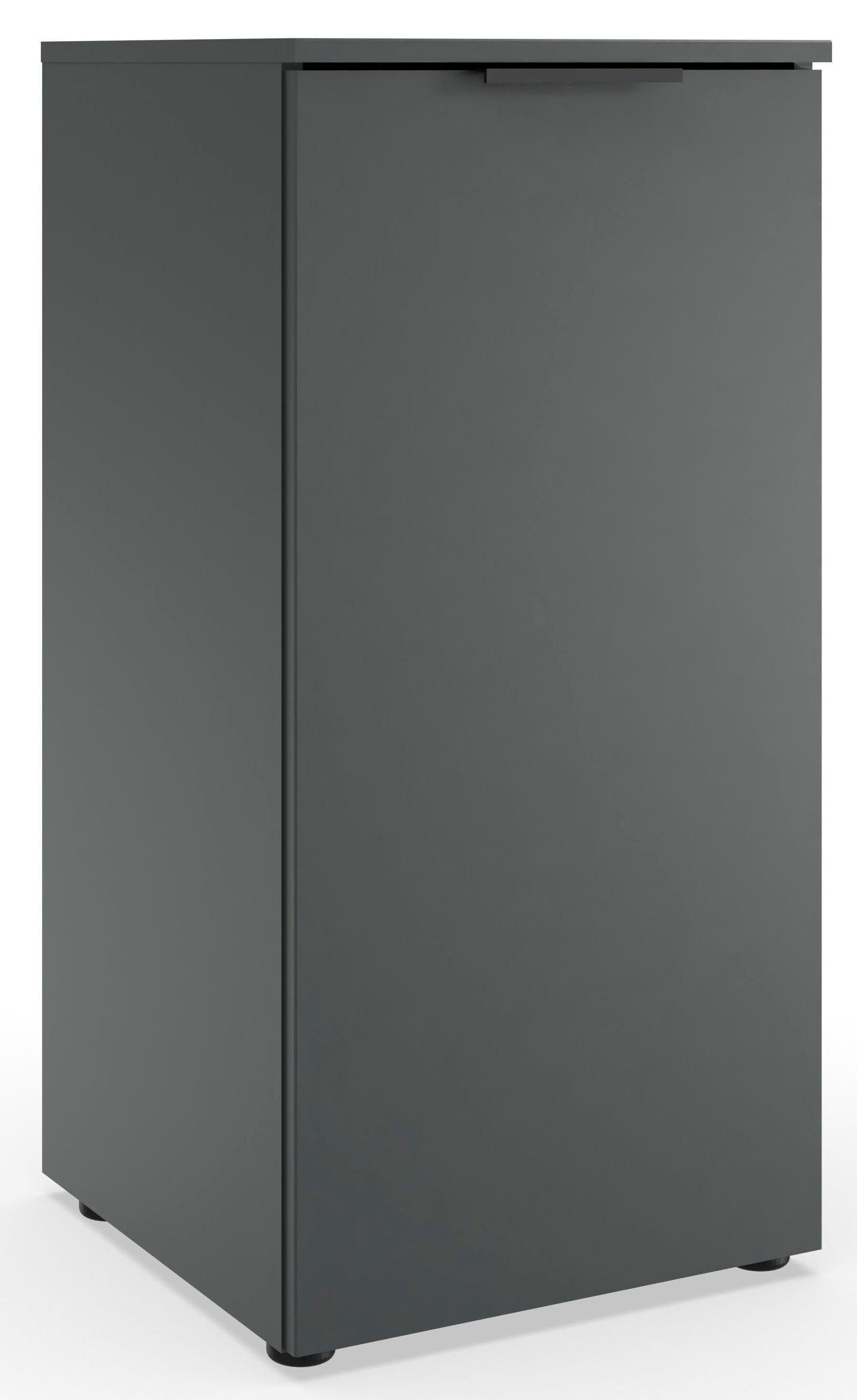 Wimex Kast Level by fresh to go 1-deurs met soft-close functie, 41 cm breed, 92 cm hoog dressoirs zwart