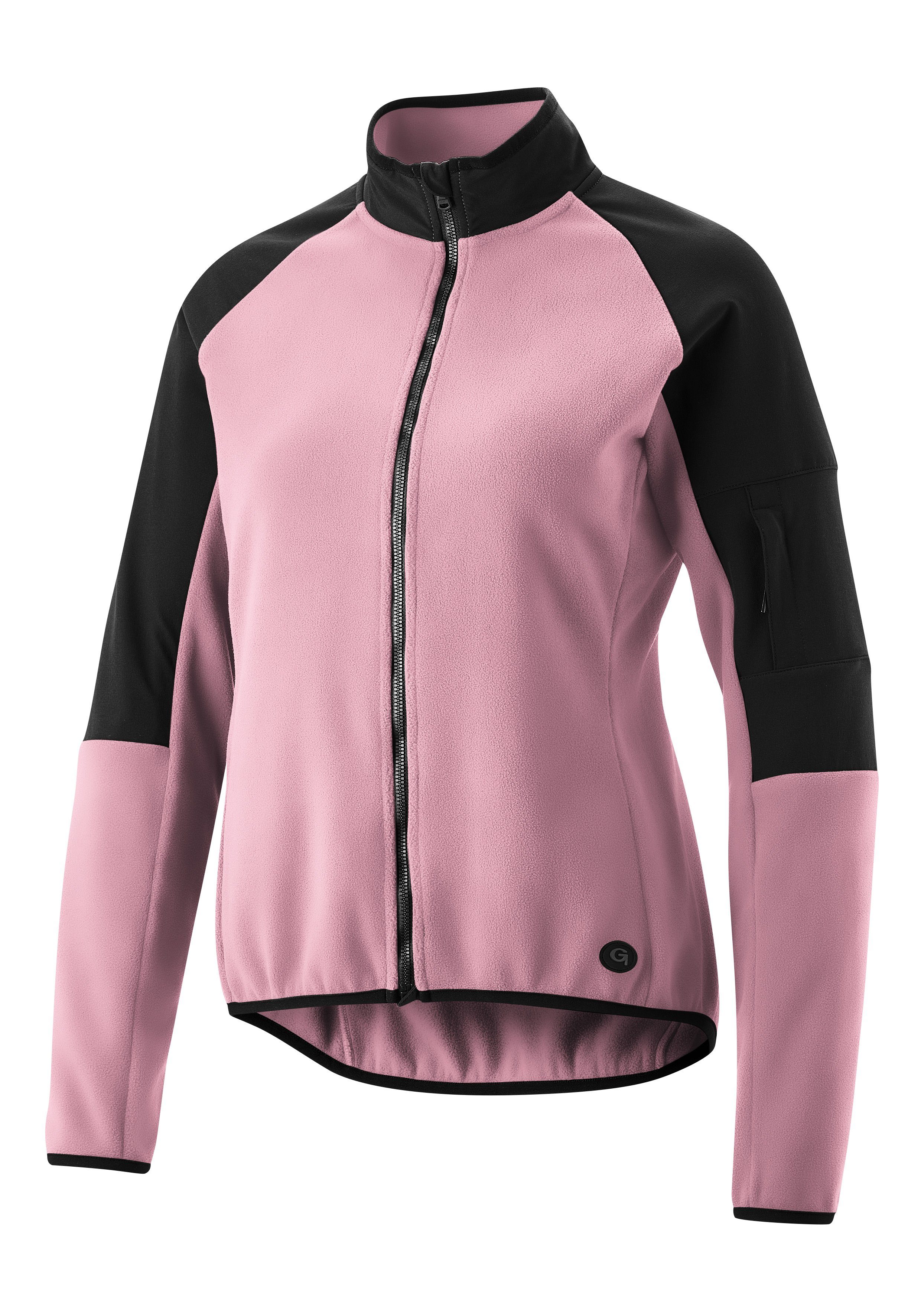 Gonso Fietsshirt Adventure Jersey Fleece D Dames fietstrui met lange mouwen, zacht fleece-materiaal, full-zip trui