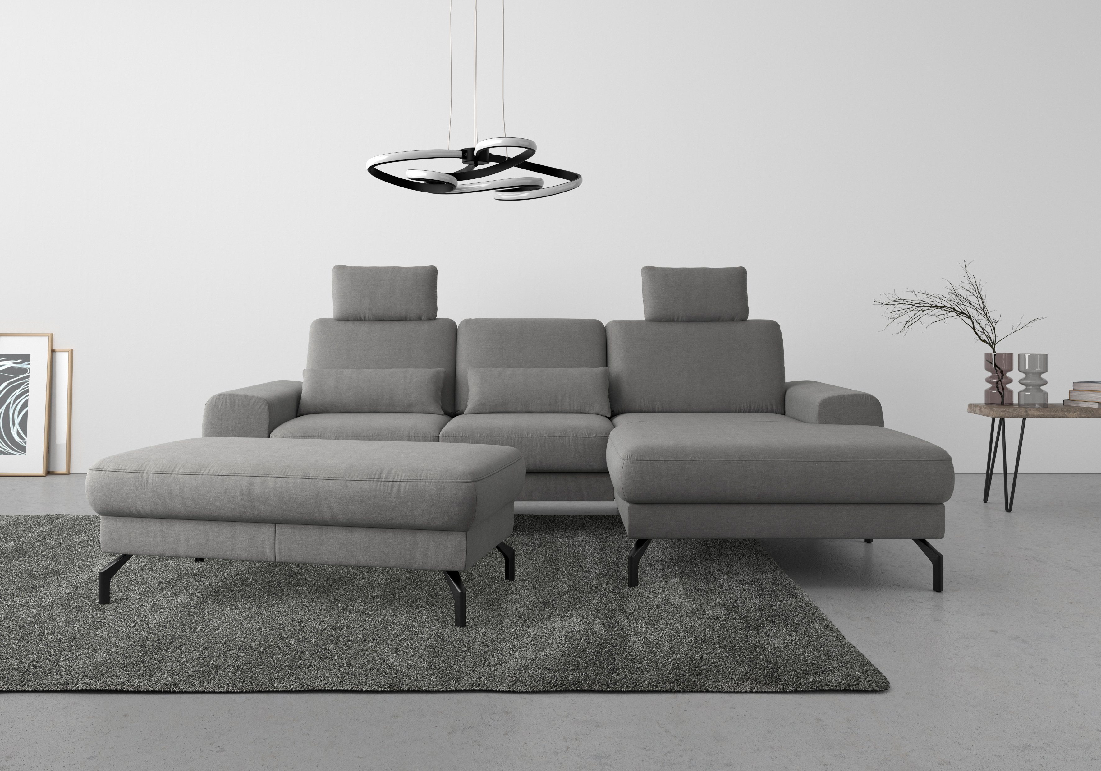 sit&more Hockerbank Cinturo met binnenvering, zithoogte 48 cm