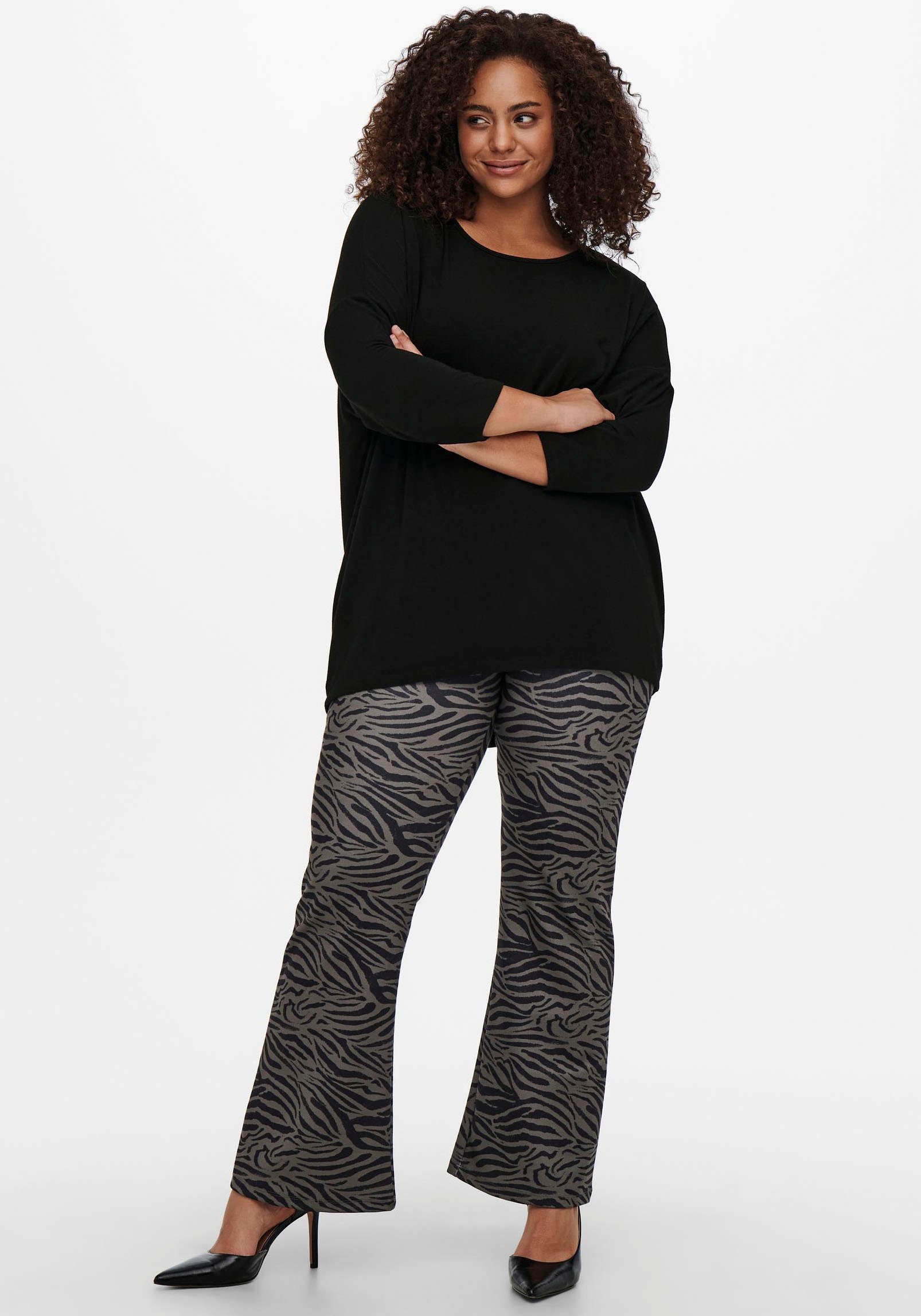 ONLY CARMAKOMA Shirt met 3/4-mouwen CARLAMOUR zachte materialenmix
