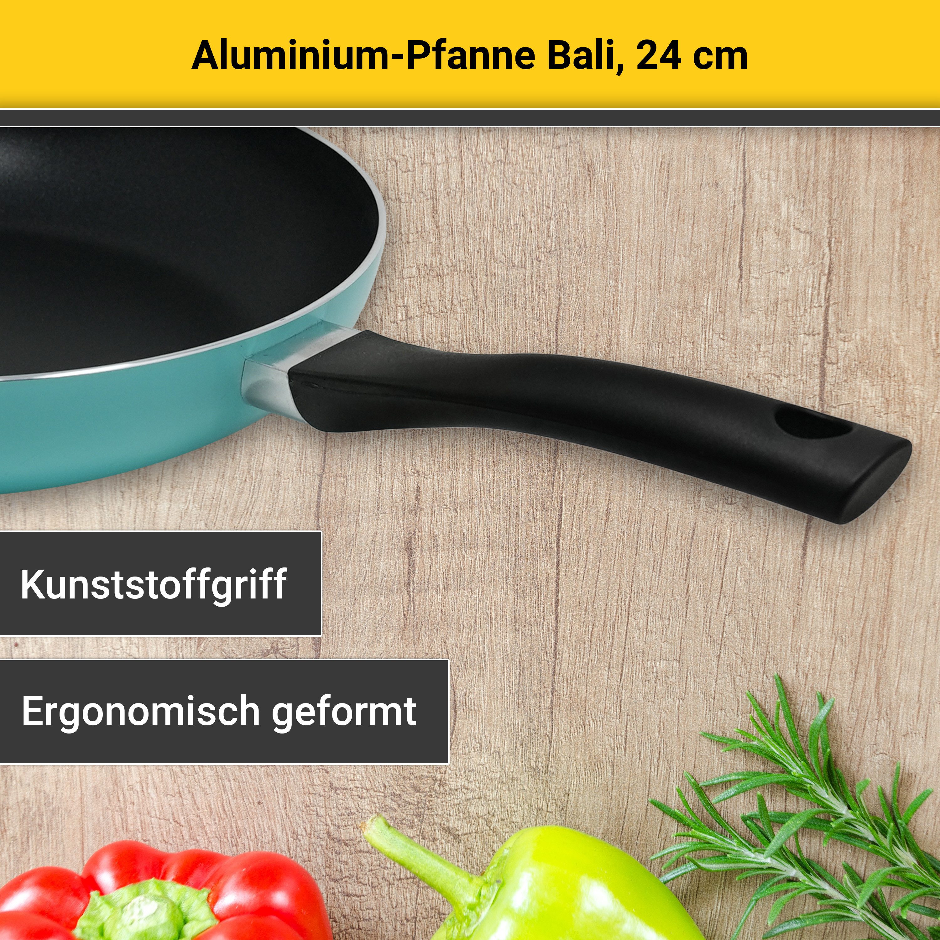 Krüger Koekenpan Aluminium pan Bali voor inductiekookvelden geschikt (1-delig)