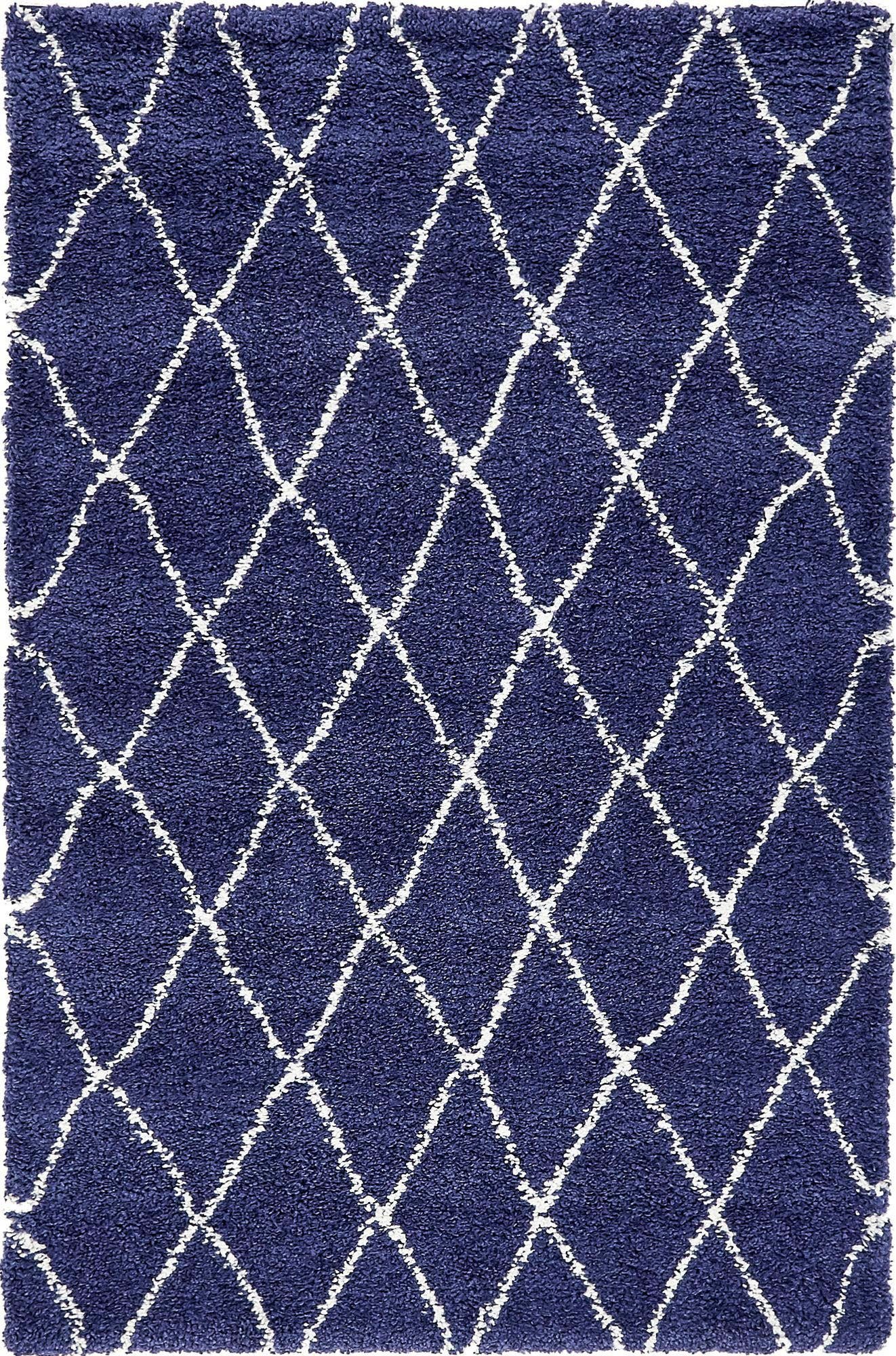 Myflair Möbel & Accessoires Hoogpolig vloerkleed Temara Shag, MAGAZIJNOPRUIMING! geweven, ruitendessin, zacht & behaaglijk