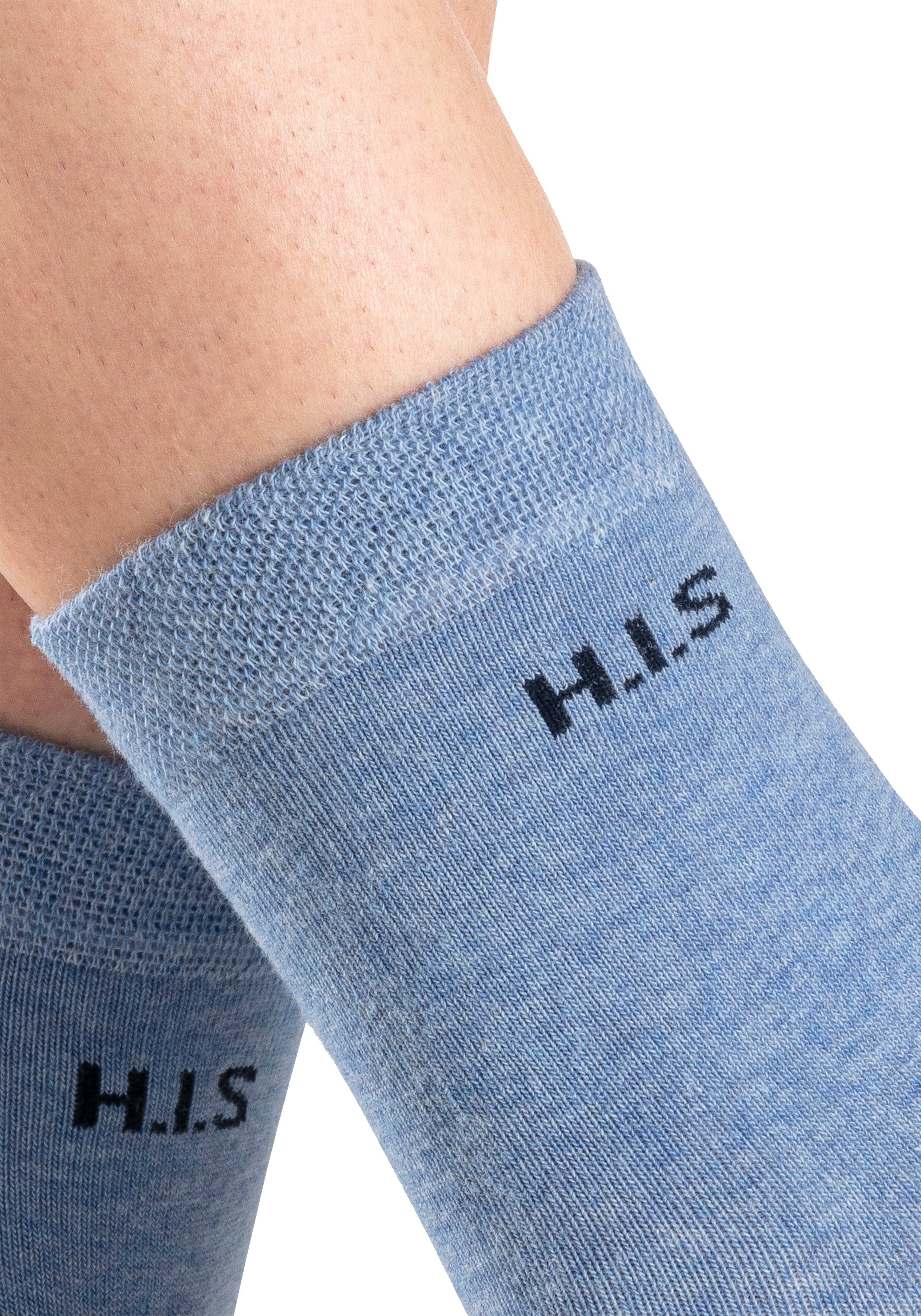 H.I.S Sokken zonder snijdende boord (set, 4 paar)