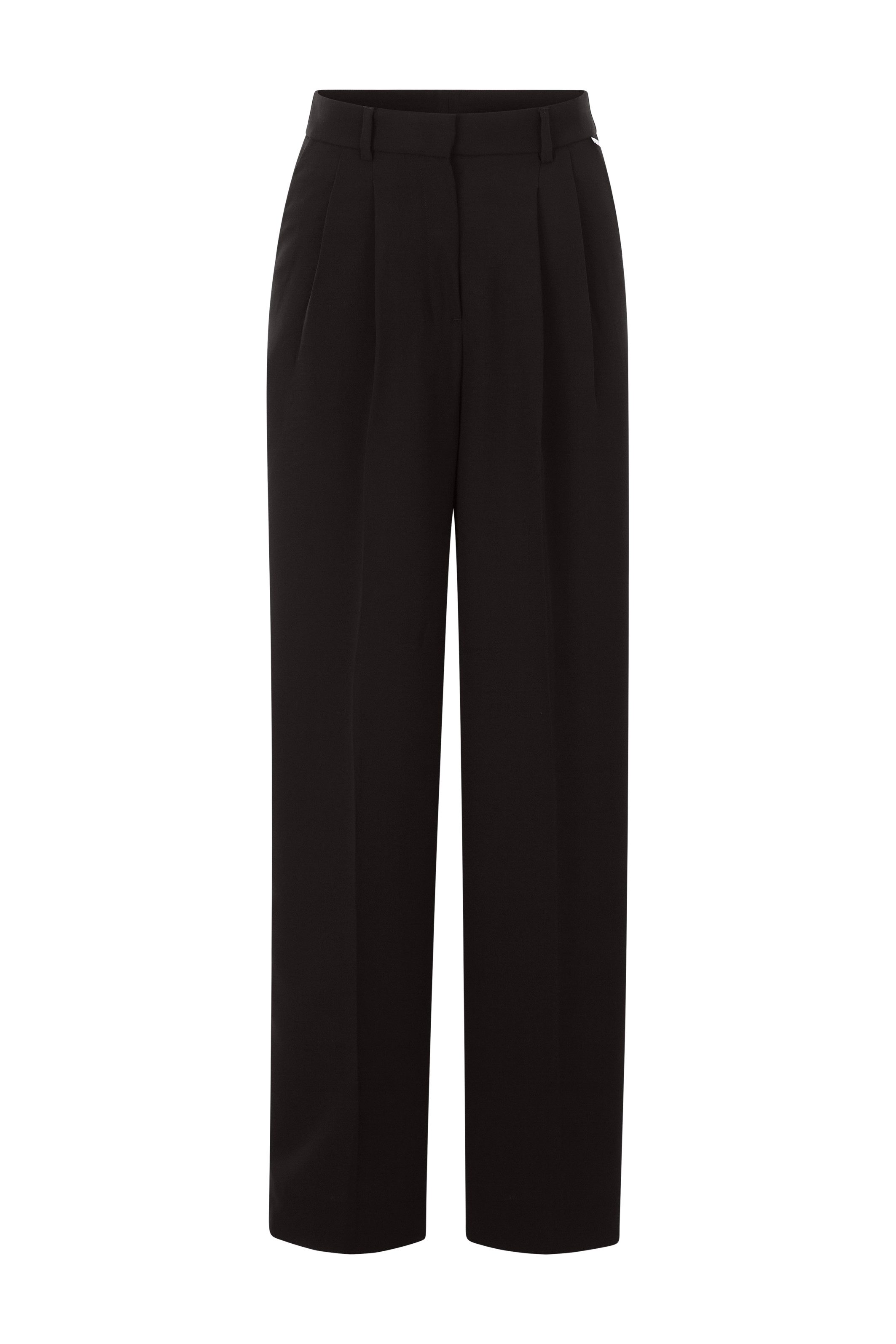 Rich & Royal Pantalon met vouw Met merkenlabel boven de tas