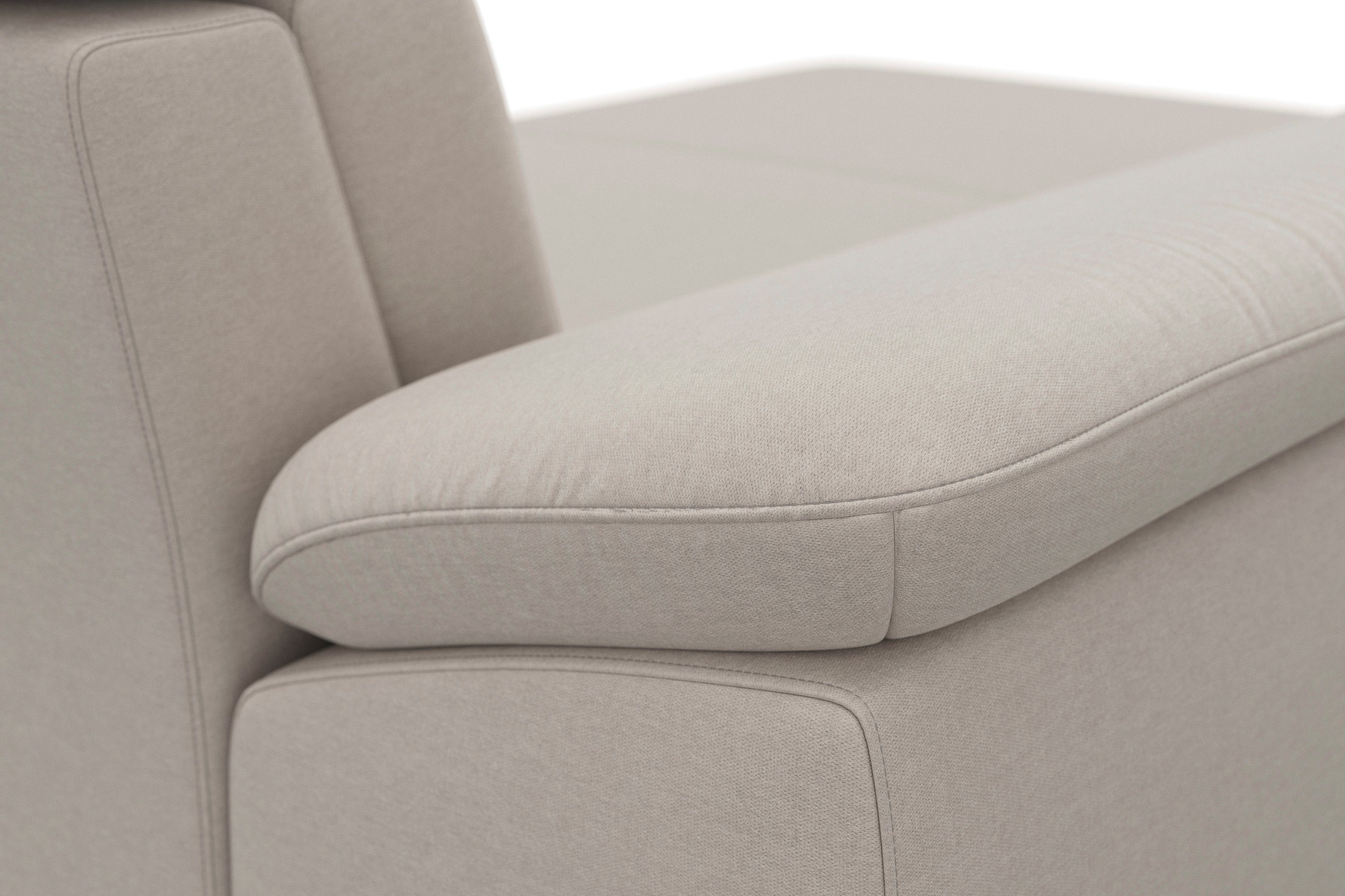 sit&more Zithoek Cabrio U-vorm, met zitdiepteverstelling, arm- en hoofdsteunverstelling