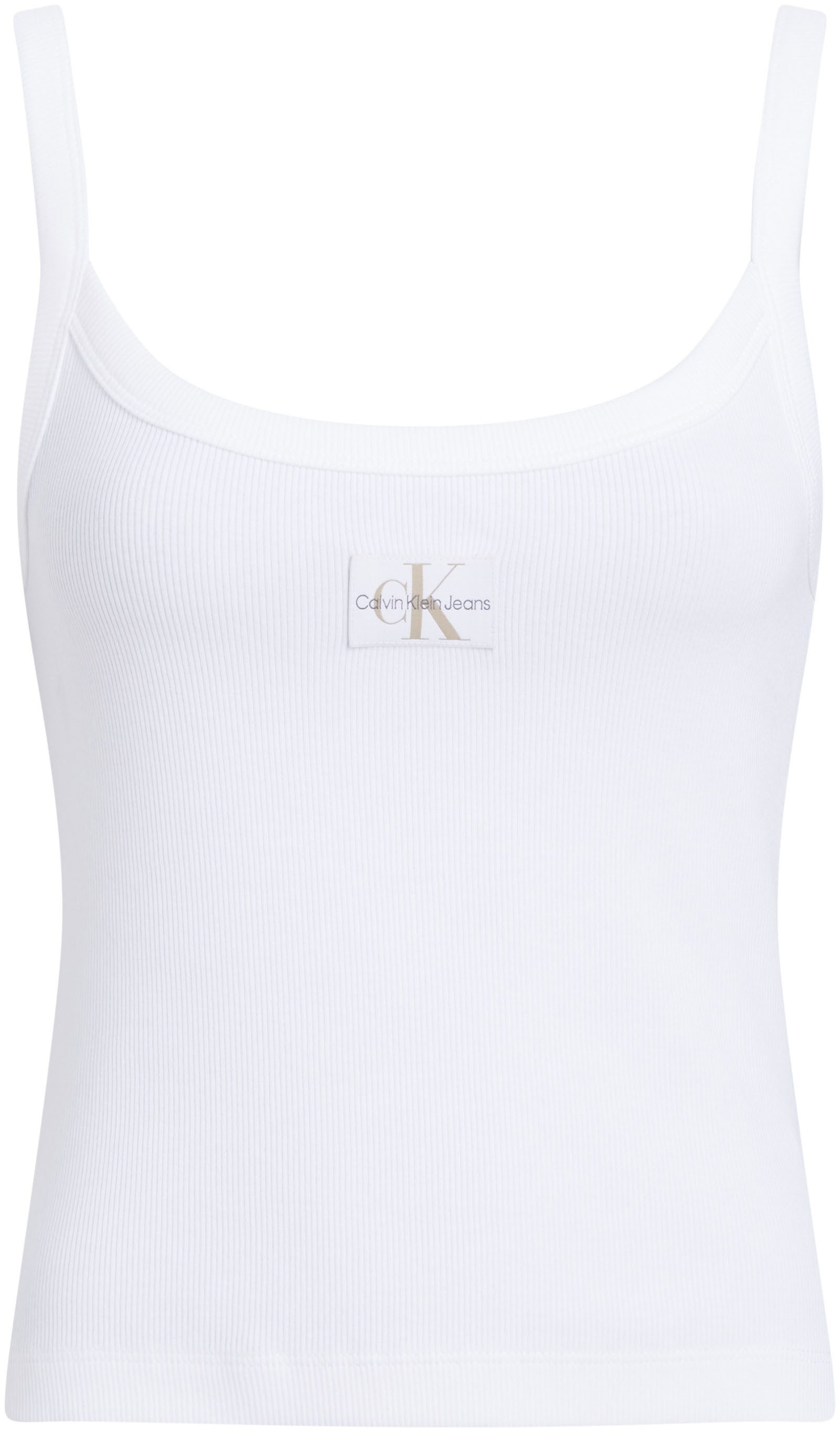 Calvin Klein Top met spaghettibandjes WOVEN LABEL RIB TANK