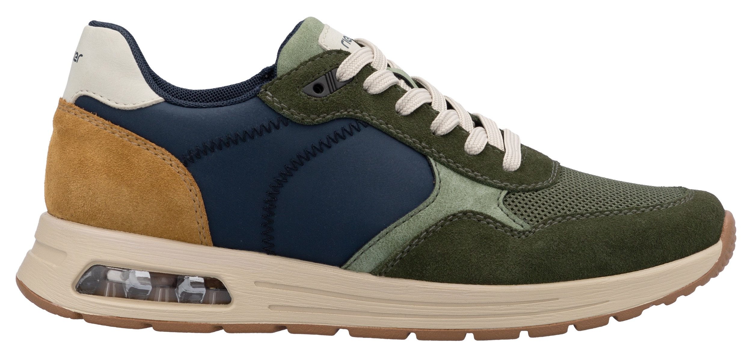 Rieker Sneakers veterschoen, lage schoen, vrijetijdsschoen met gepolsterde schachtversteviging