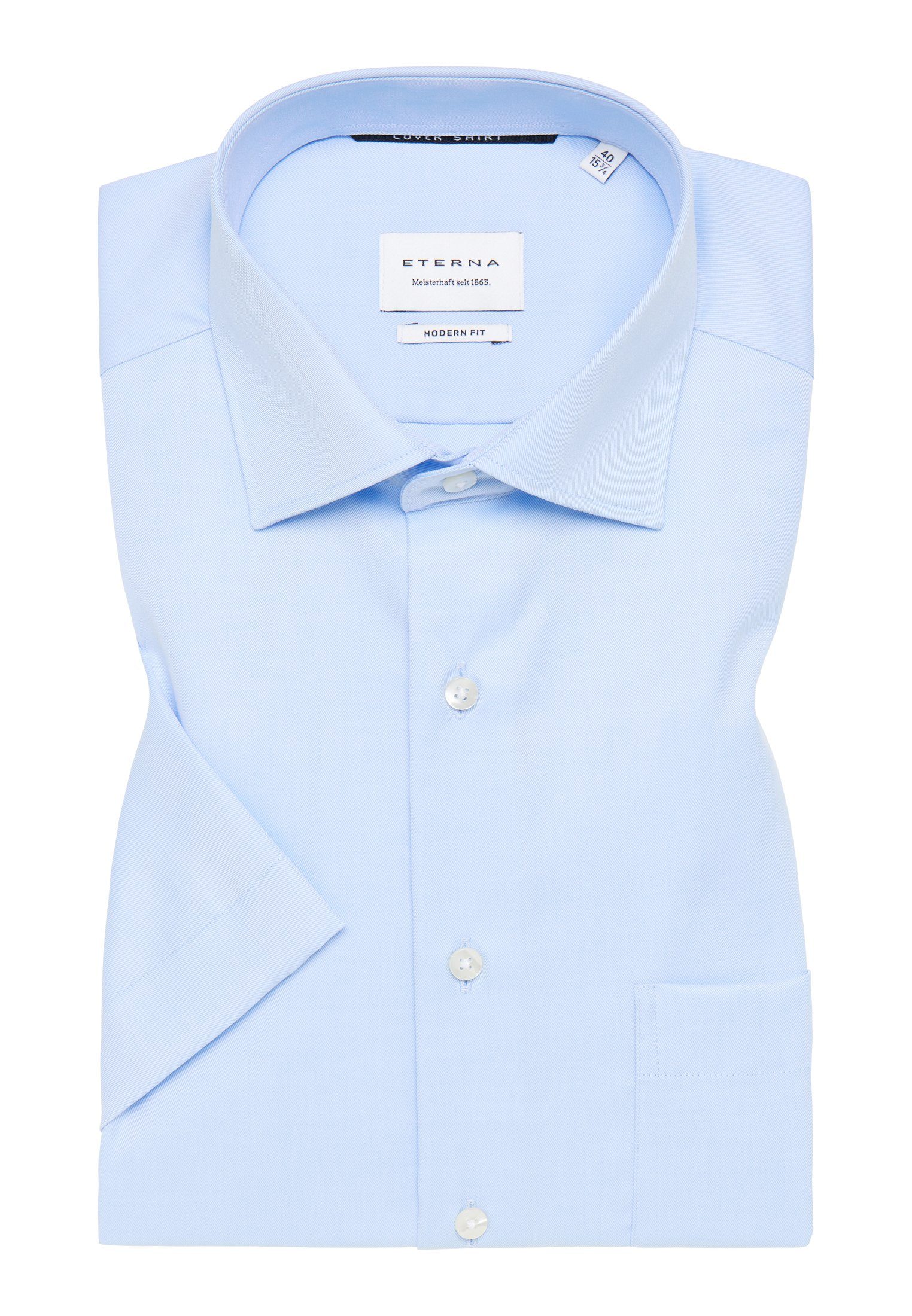 Eterna Overhemd met korte mouwen MODERN FIT NON IRON (strijkvrij)