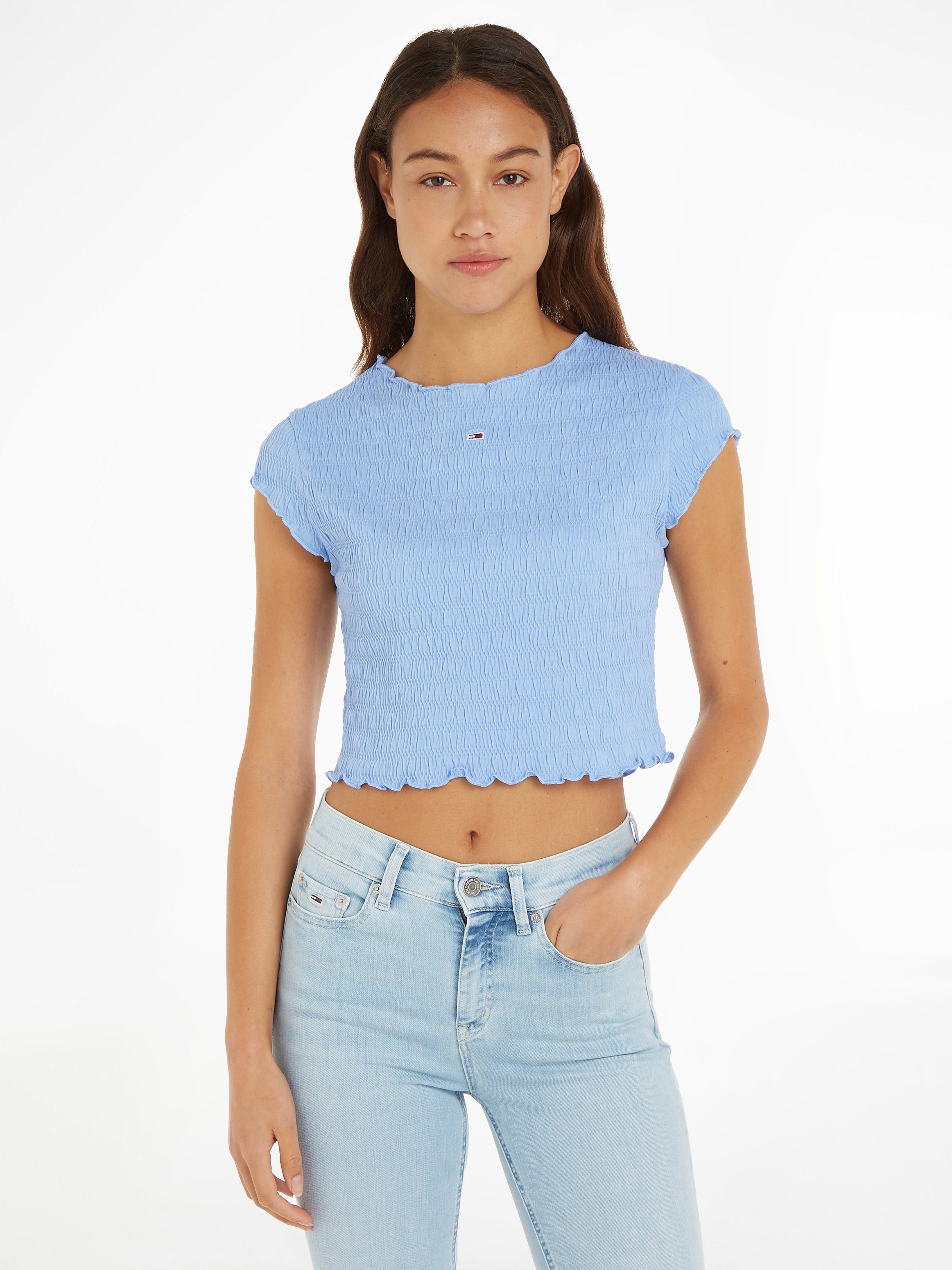 Tommy Jeans Dames Tops & T-shirts Tjw Slim Smock Tee Blue Dames