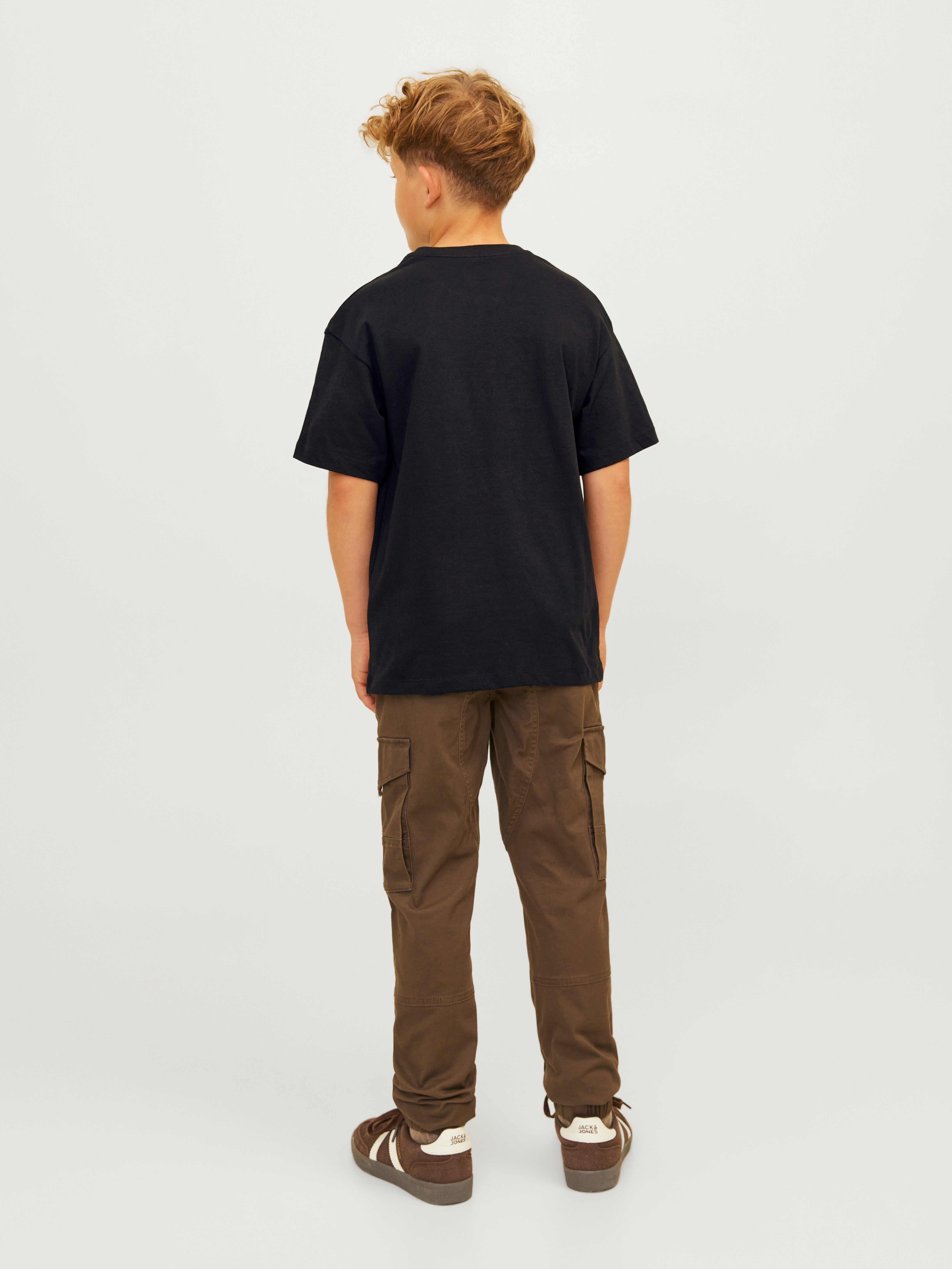 Jack & Jones Junior Shirt met ronde hals JJECALEB VARSITY TEE SS O-NECK NOOS JNR