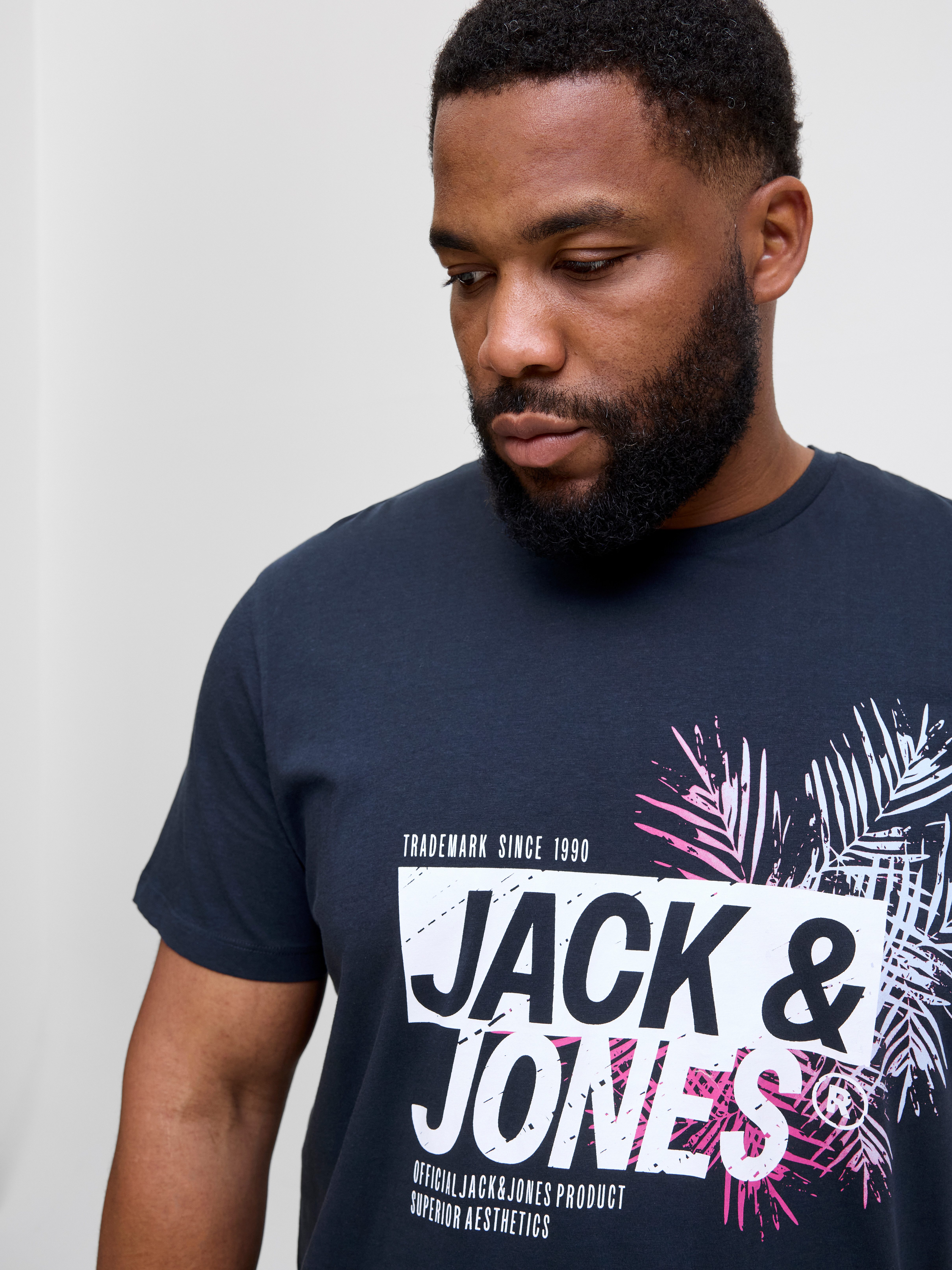Jack & Jones PlusSize Shirt met ronde hals JJJAXON TEE SS CREW NECK PLS