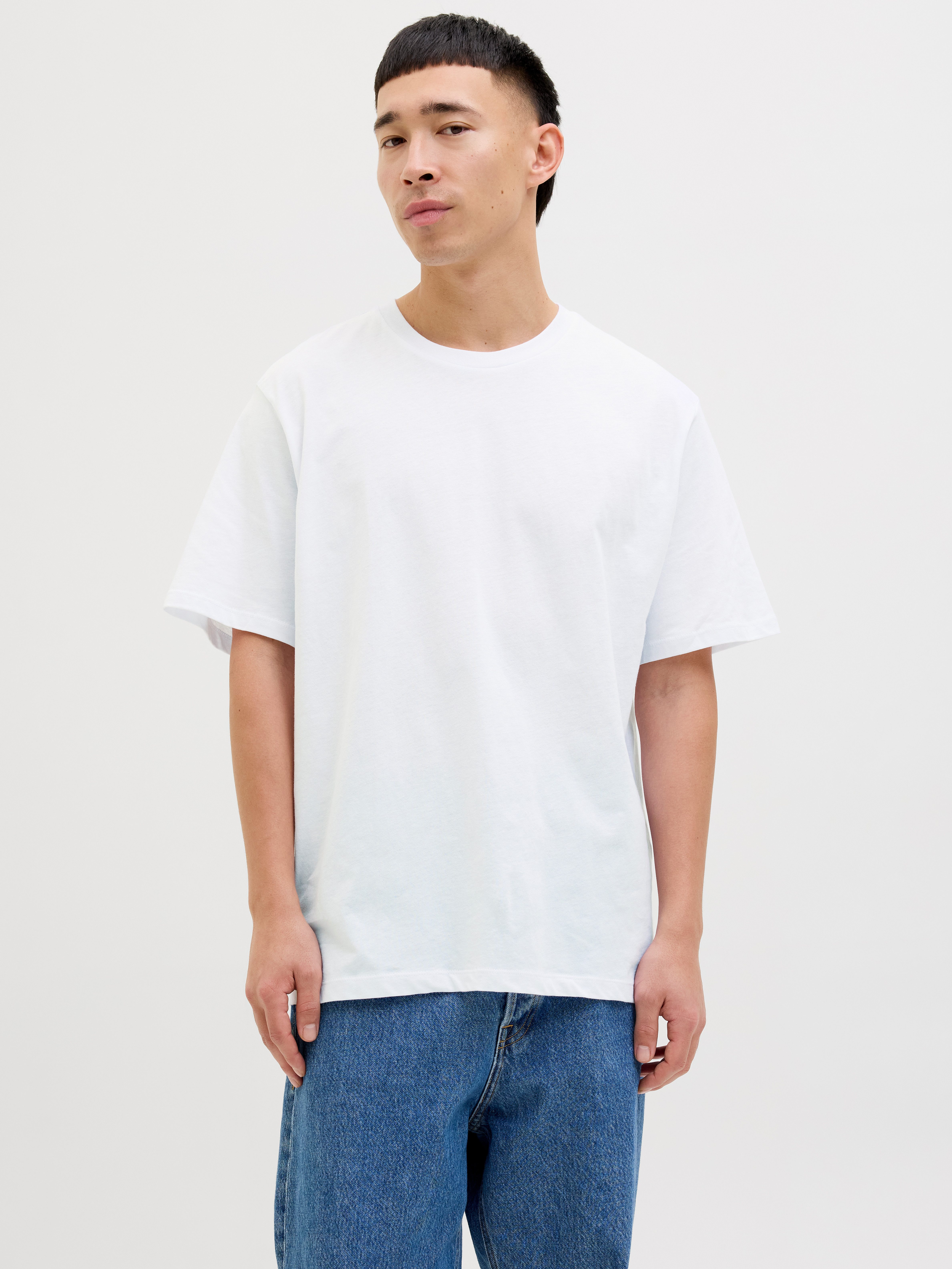 Jack & Jones Shirt met korte mouwen JJHUGO LOOSE TEE SS CREW NECK 5PK MP (set, 5-delig)