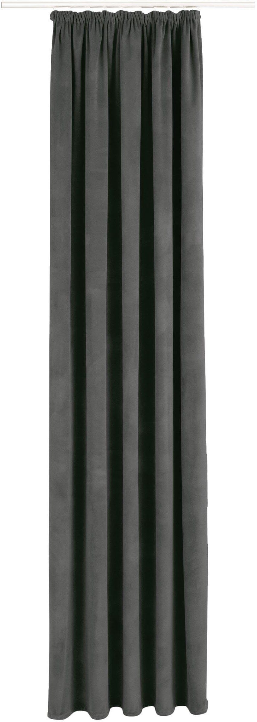 Bruno Banani Gordijn Leroy Velours, effen, monochroom, verschillende maten (1 stuk)