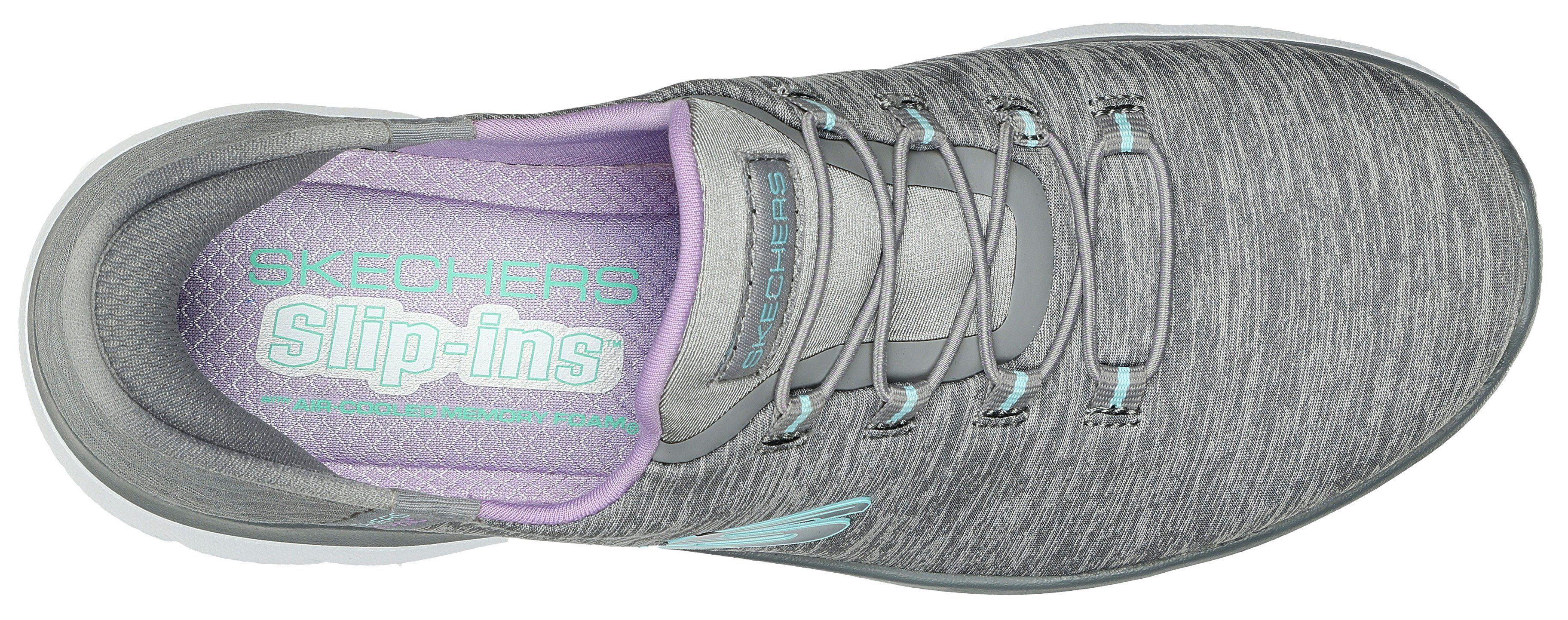 Skechers Instappers SUMMITS DAZZLING HAZE Slip-ins sneaker, vrijetijdsschoen met subtiele contrastdetails