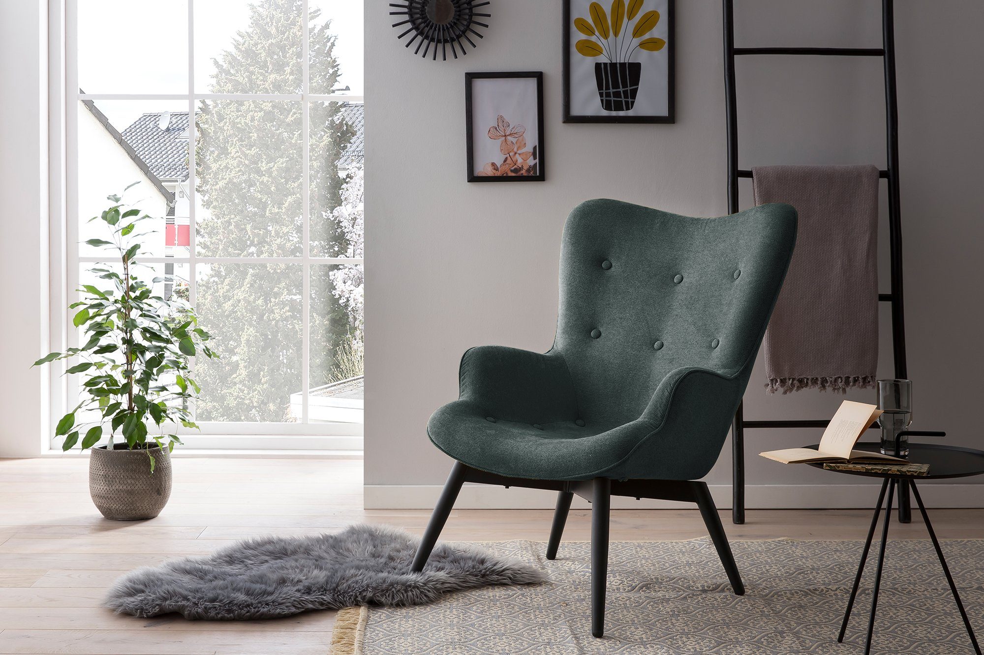 SalesFever Fauteuil Decoratieve knopen in de rugleuning (1 stuk)