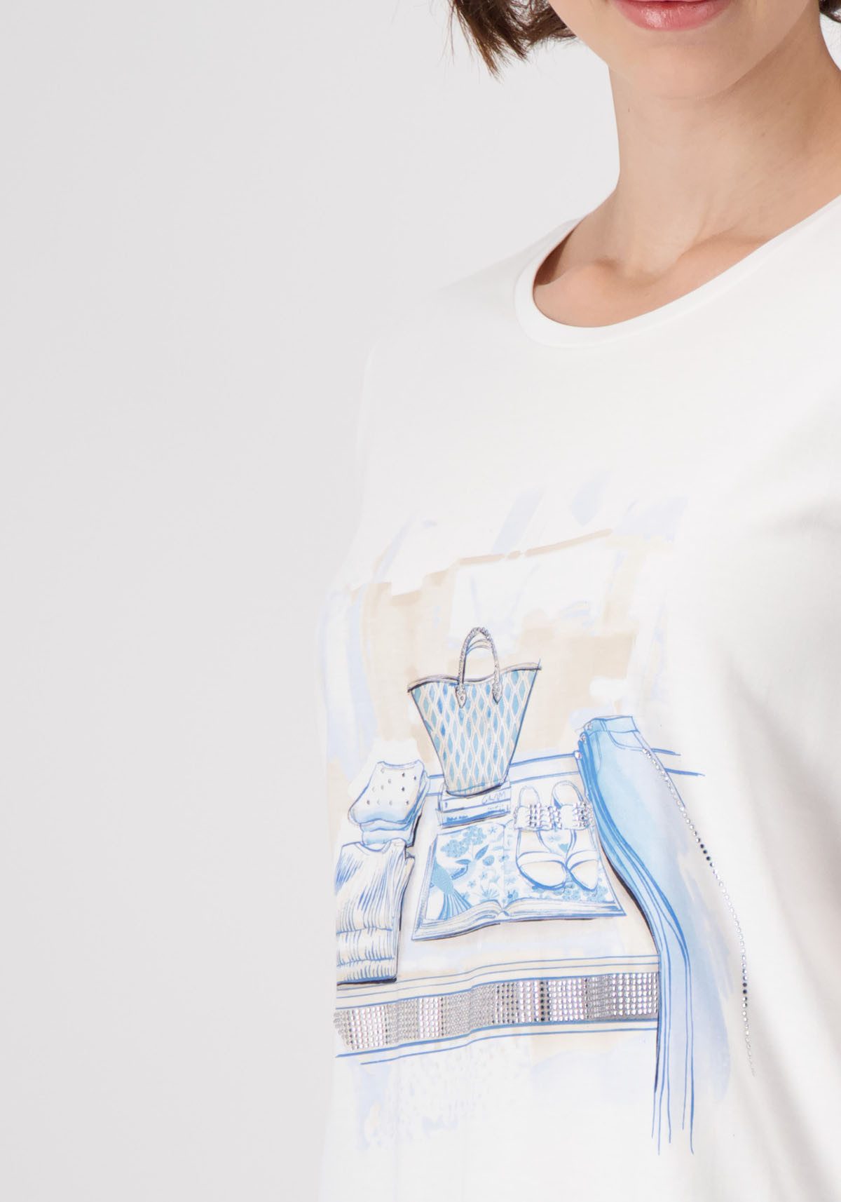 Monari Shirt met ronde hals Shirt Store druk