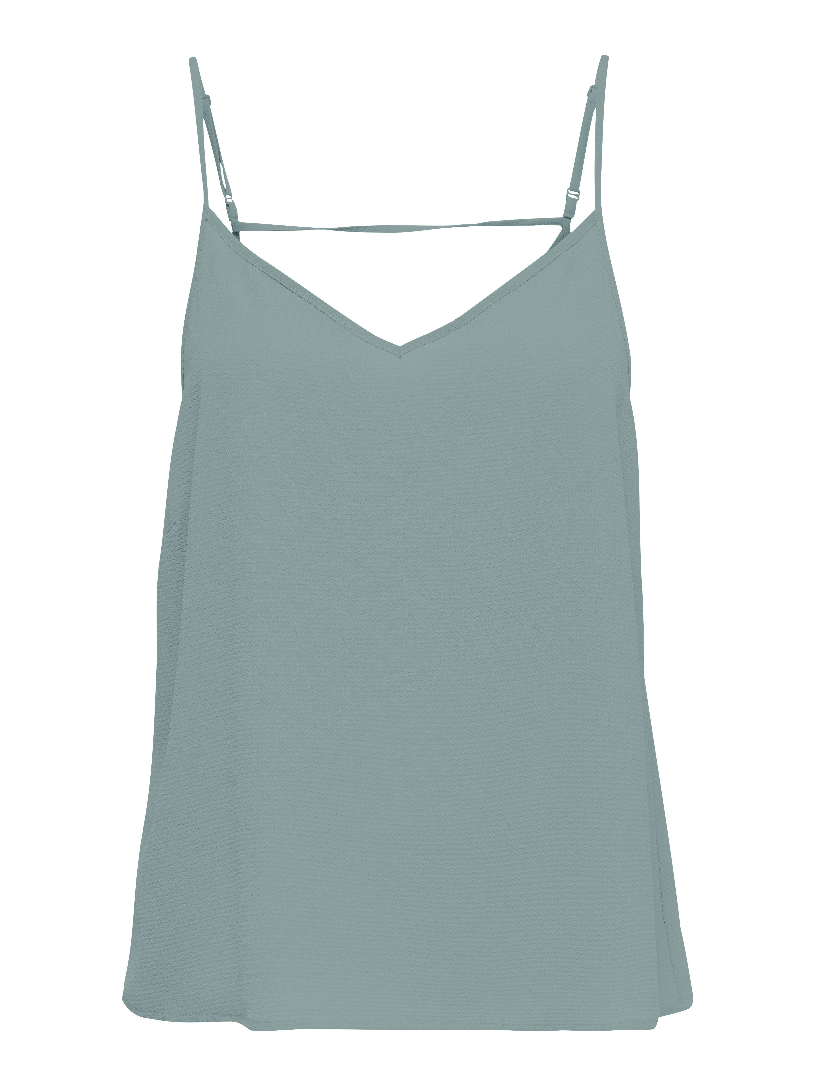Only Top met spaghettibandjes ONLNOVA LIFE VIS PARIS SINGLET SOLID