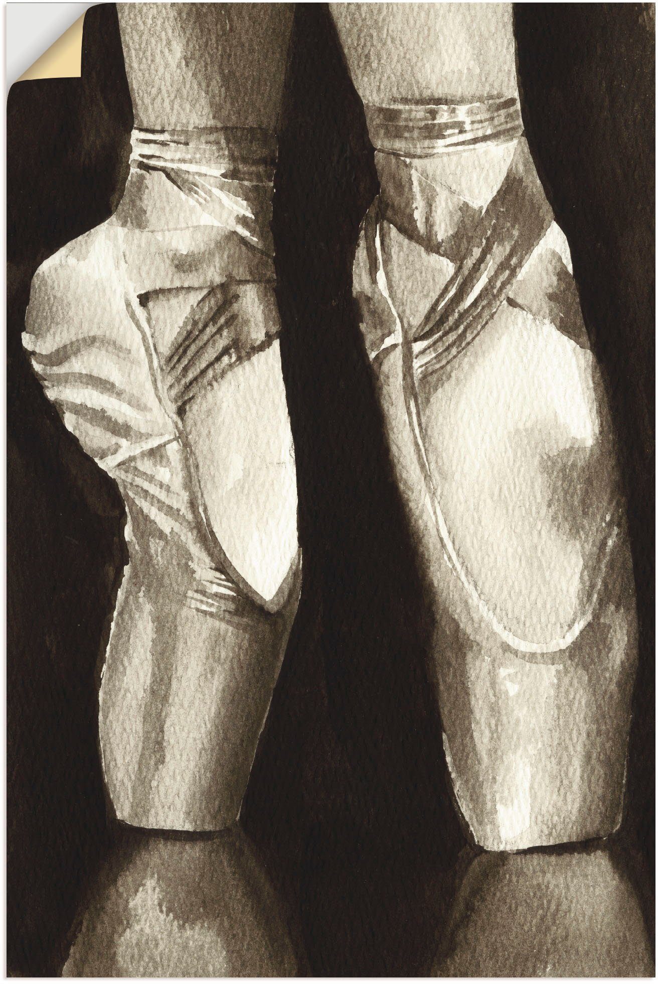 Artland Artprint Balletschoenen II in vele afmetingen & productsoorten - artprint van aluminium / artprint voor buiten, artprint op linnen, poster, muursticker / wandfolie ook gesc