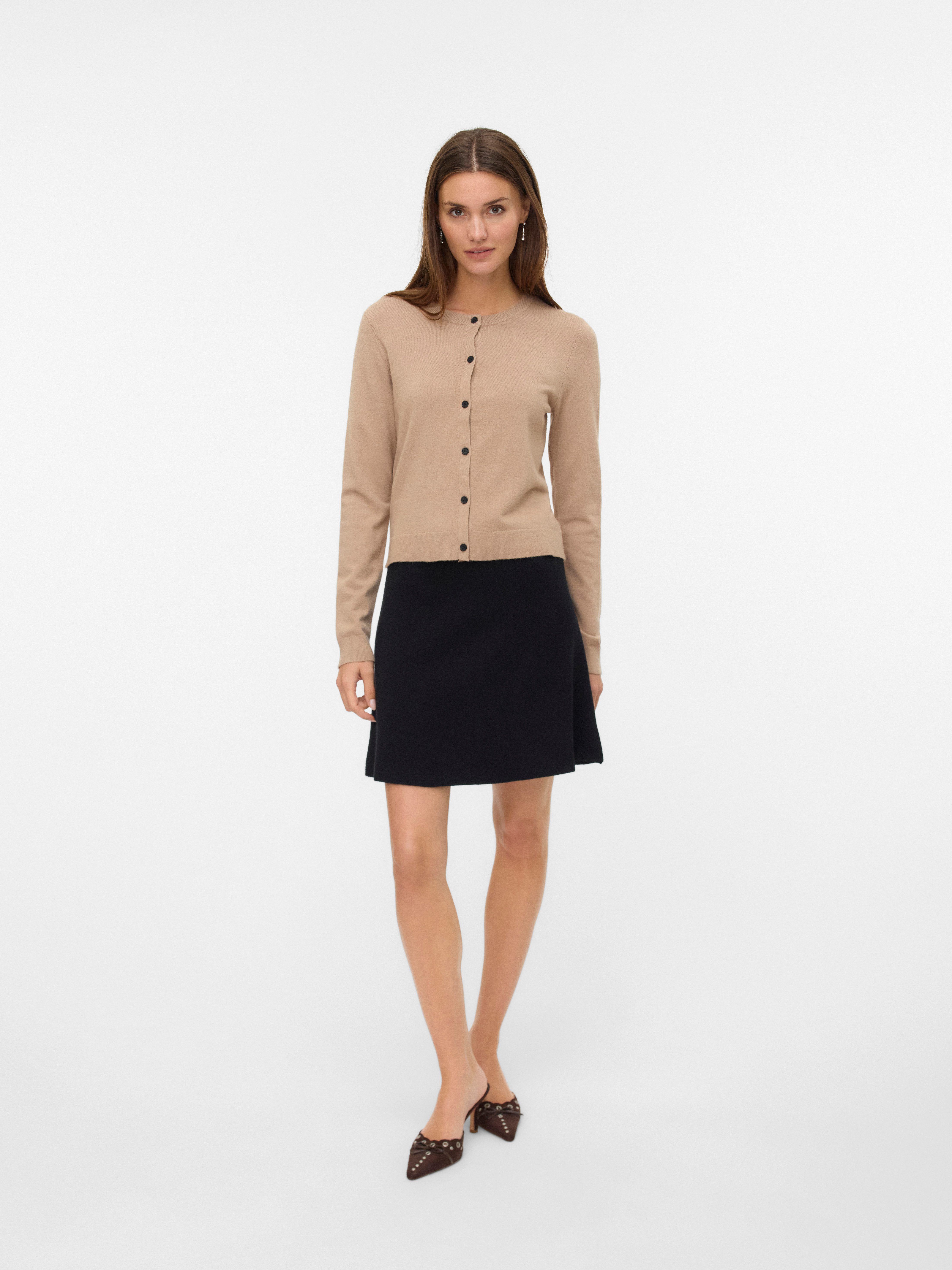 Vero Moda Vest VMVICKY LS O-NECK BUTTON CARDIGAN NOOS