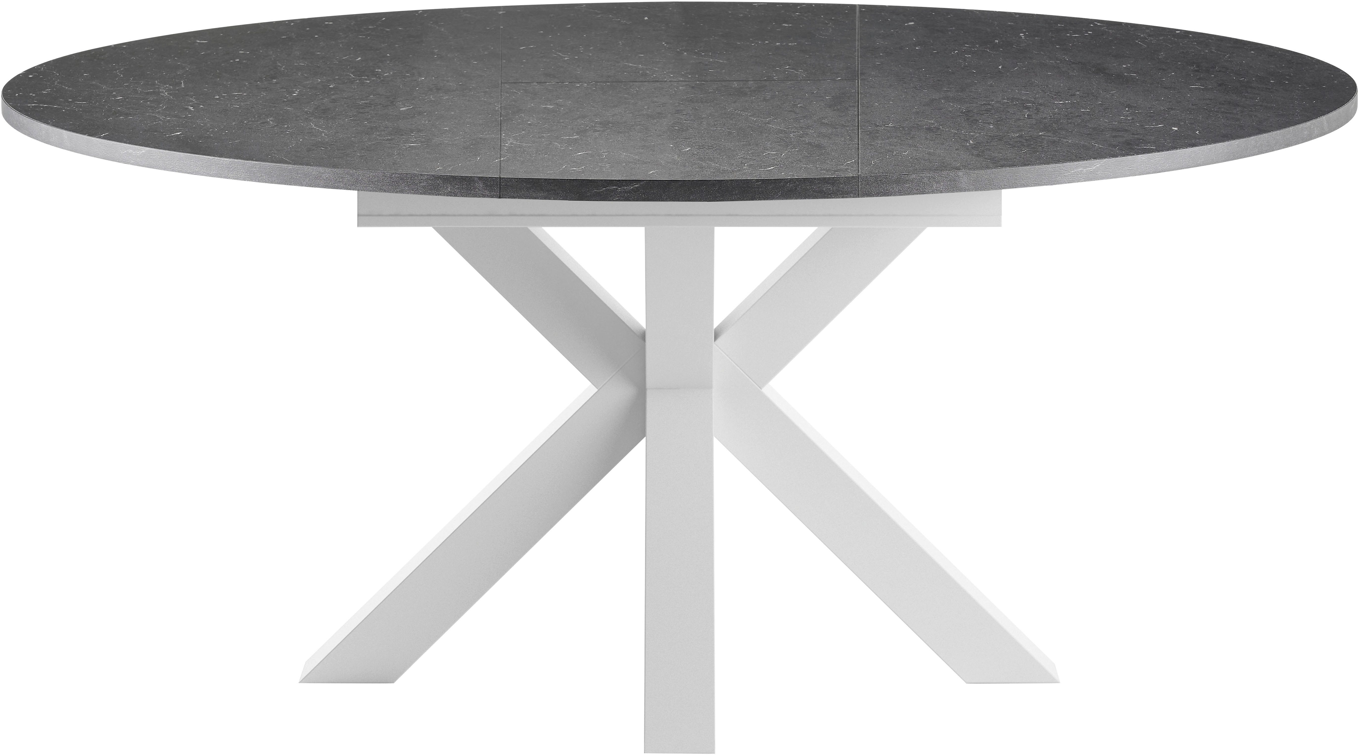 set one by Musterring Eettafel New Atlanta met ronde plaat, uitschuifbaar, stervoet, afmetingen ø130 cm (170x130 cm)