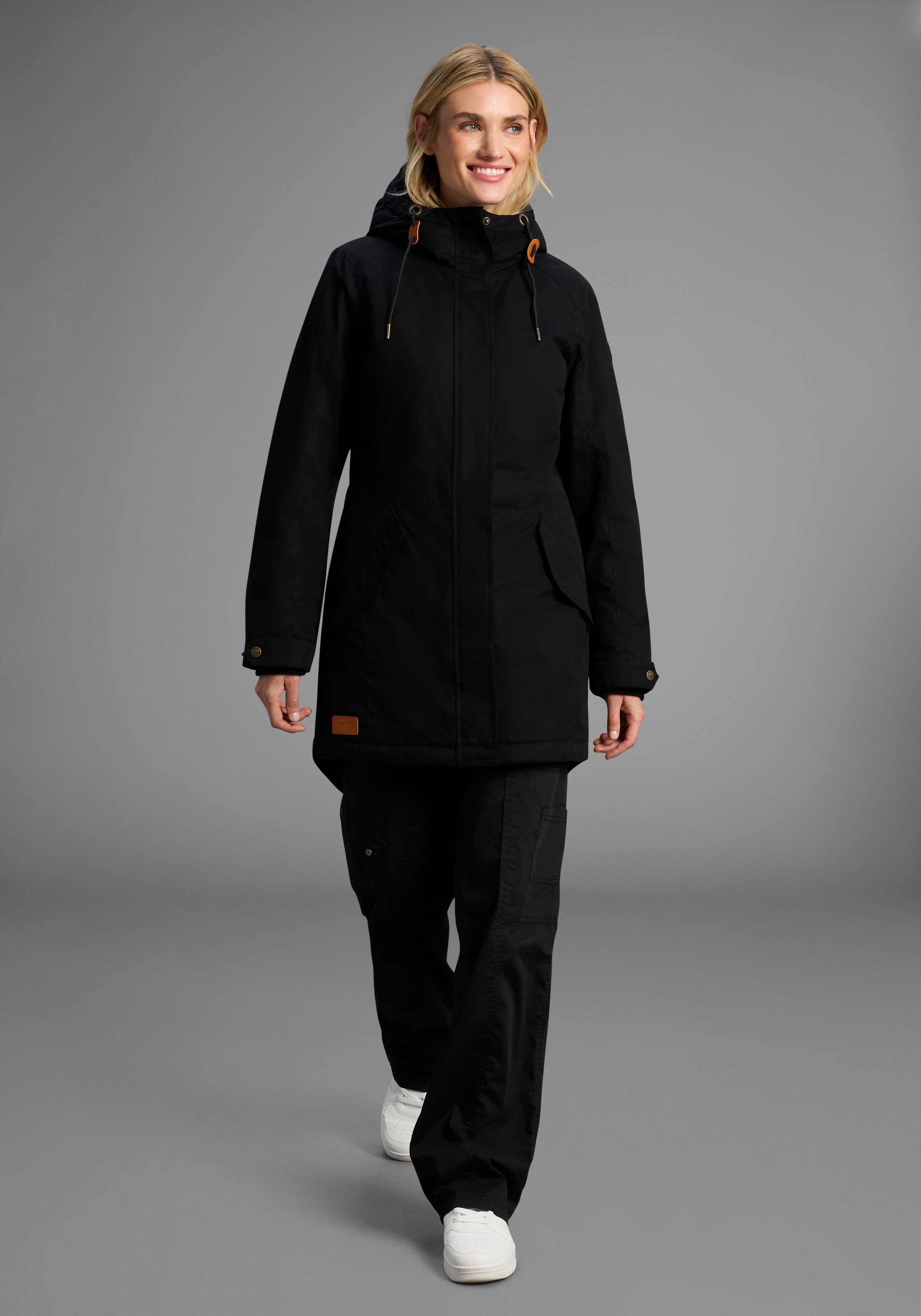 KangaROOS Parka met teddy imitatiebont gevoerd, winterjas