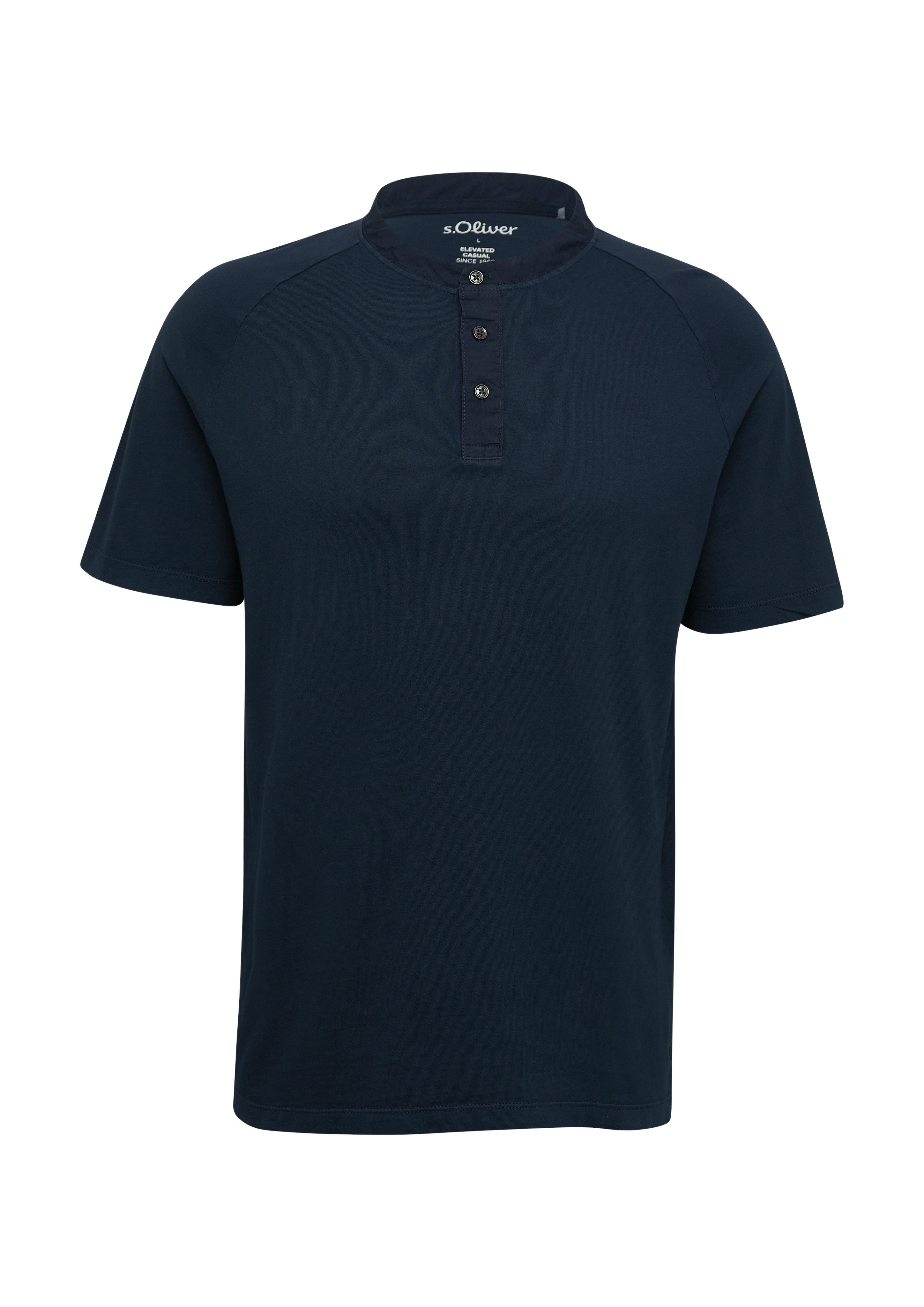 s.Oliver T-shirt met henleyhals