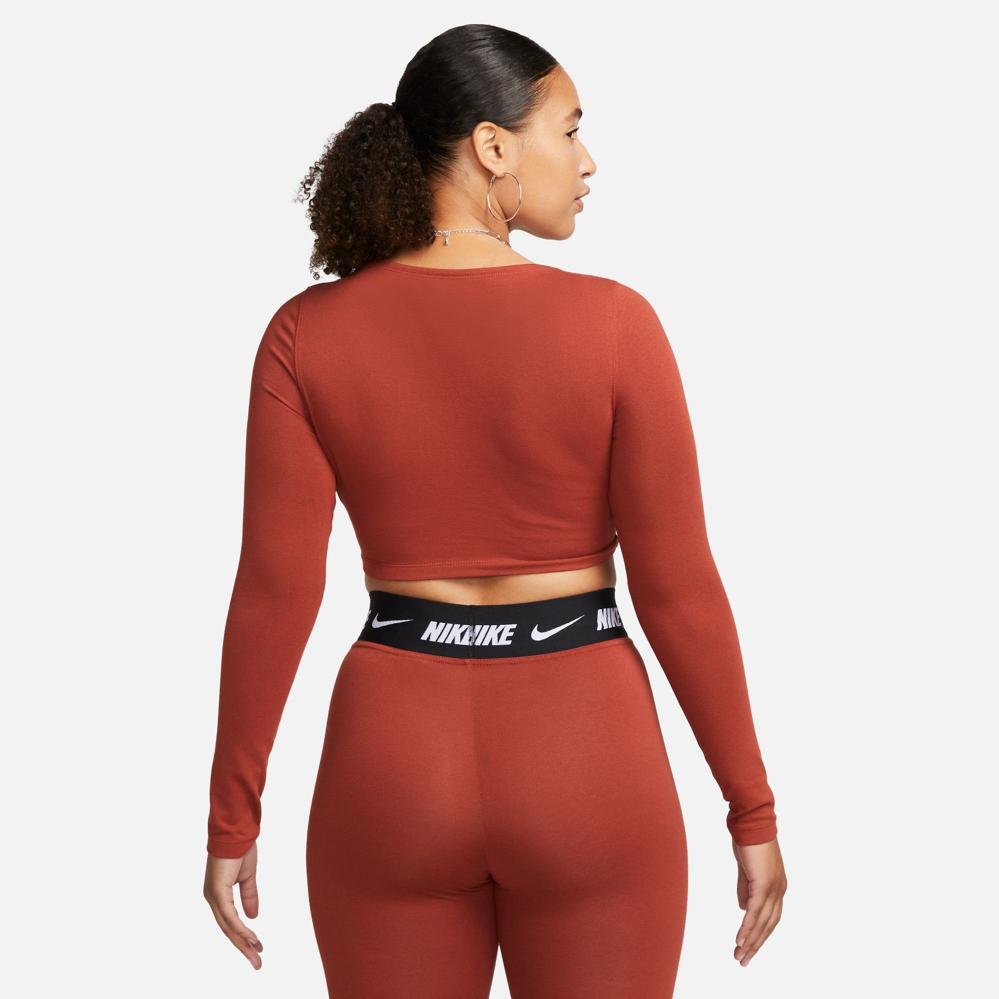 Nike Sportswear Shirt met lange mouwen W NSW LS CROP TOP SW