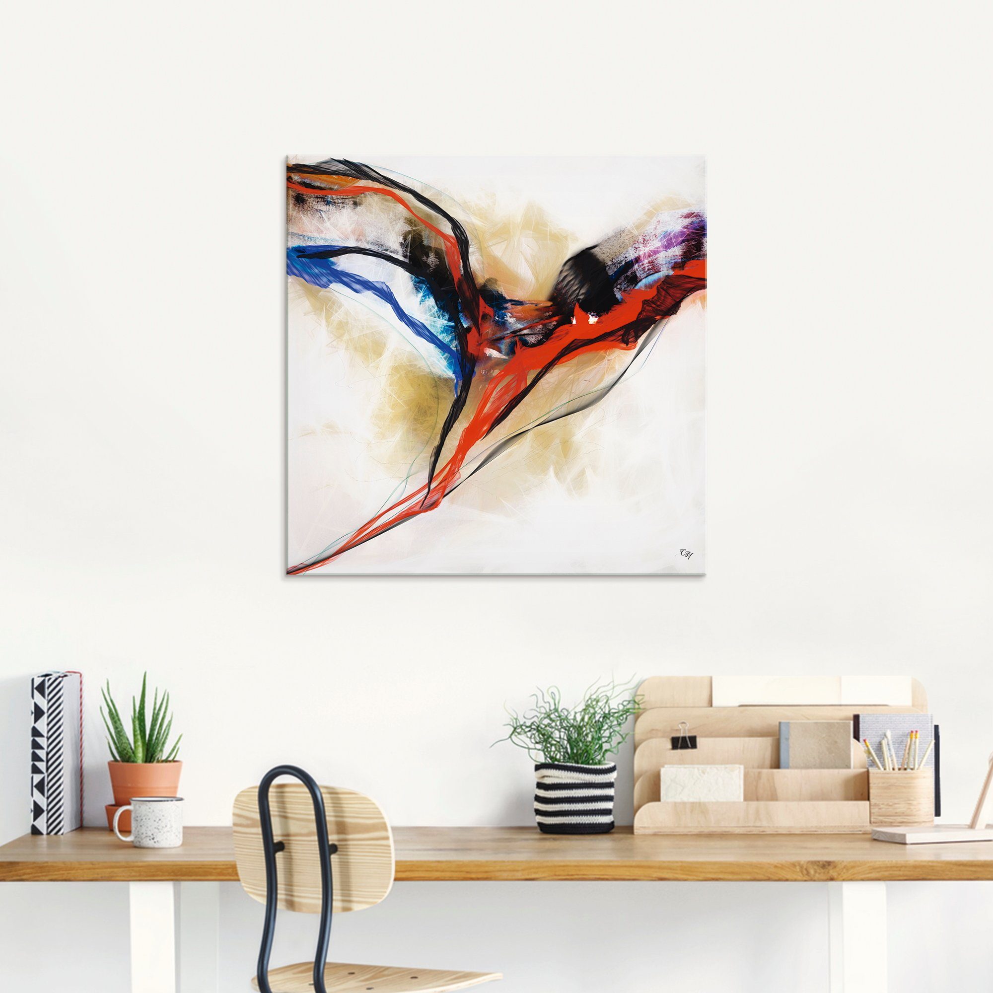 Artland Print op glas Engel - abstract I in verschillende maten