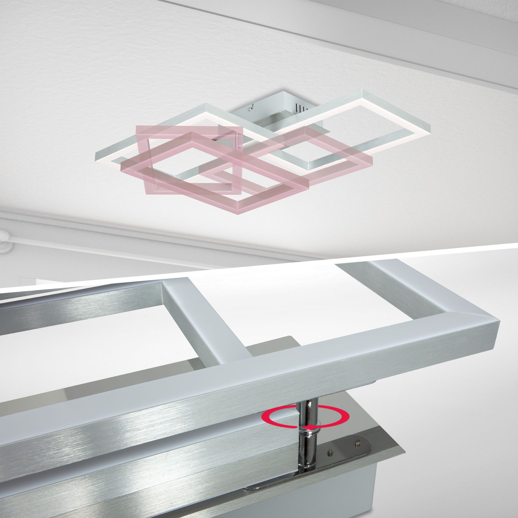 B.K.Licht Led-plafondlamp Slimme LED plafondlamp, met kleurverandering, lichteffecten (1 stuk)