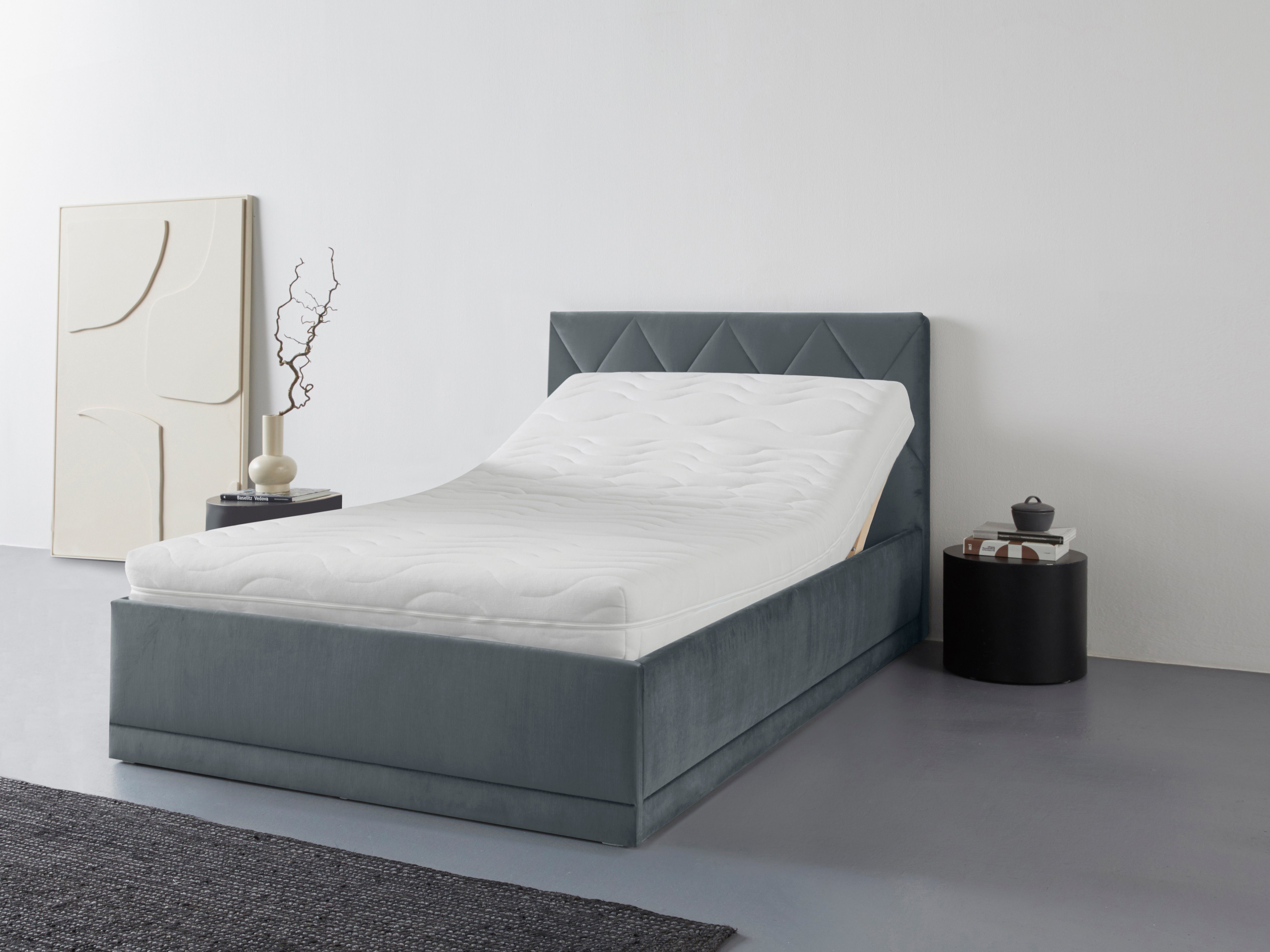 Westfalia Polsterbetten Gestoffeerd bed ADAMAS ook met bedlade, knoopdetails met stras