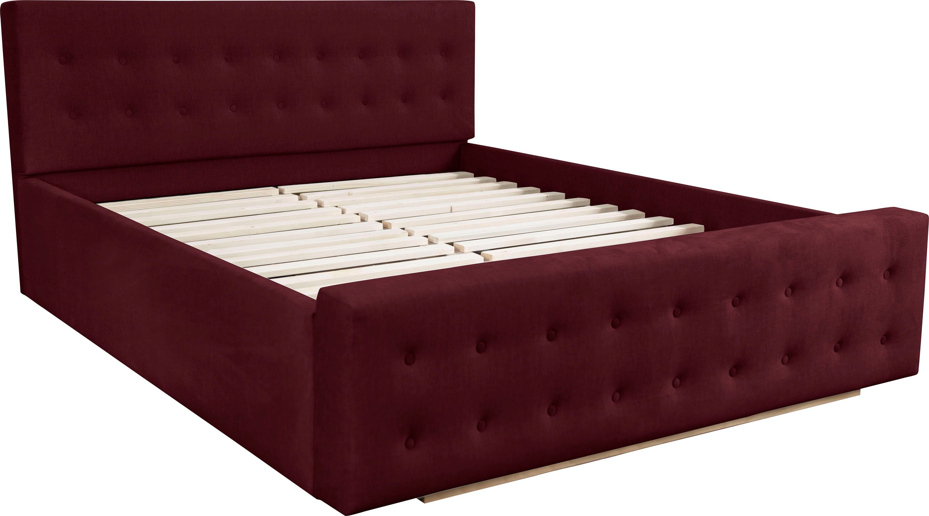 Home affaire Gestoffeerd bed Vaine in 5 breedten, ook in lengte 220 cm, incl. lattenrol