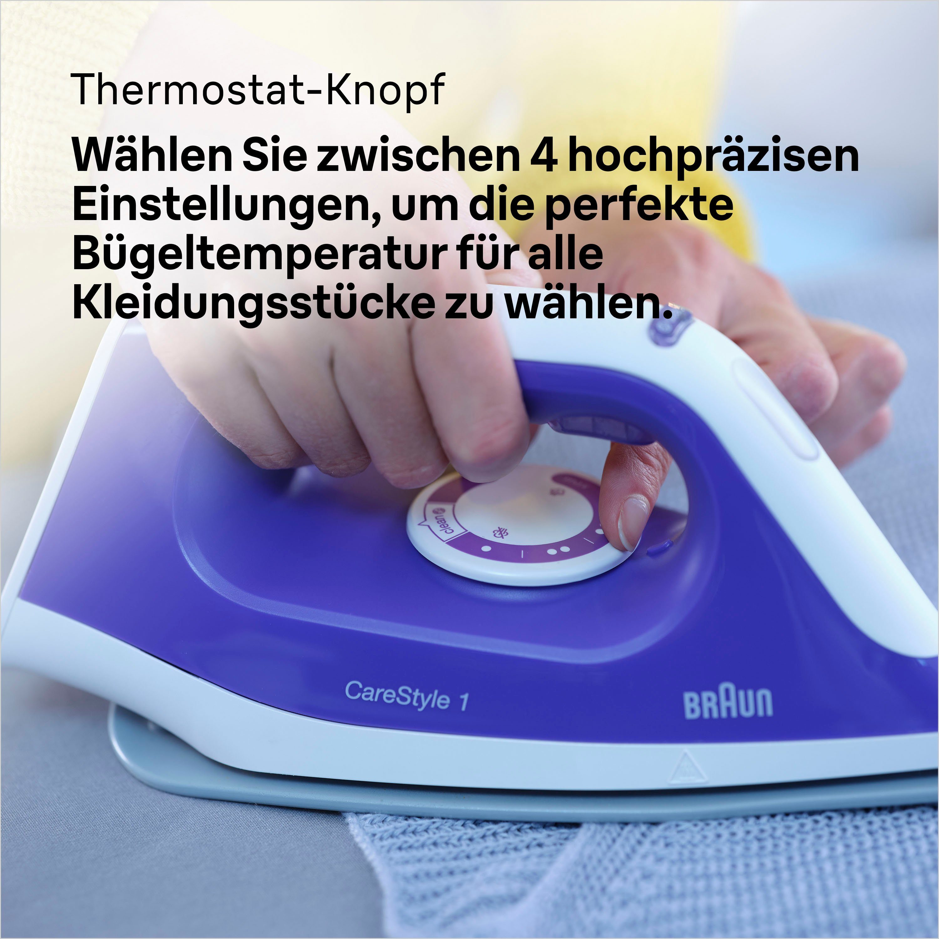 Braun Stoomstrijkstation CareStyle 1 IS1014VI Dampfbügelstation, Weiß/Violett