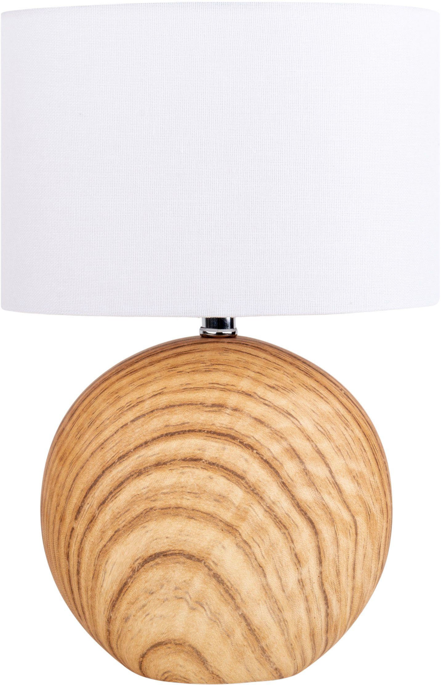 näve Tafellamp Woody Keramische tafellamp, E14, max. 40W, hoogte: 31,5 cm, incl. kantelschakelaar (1 stuk)