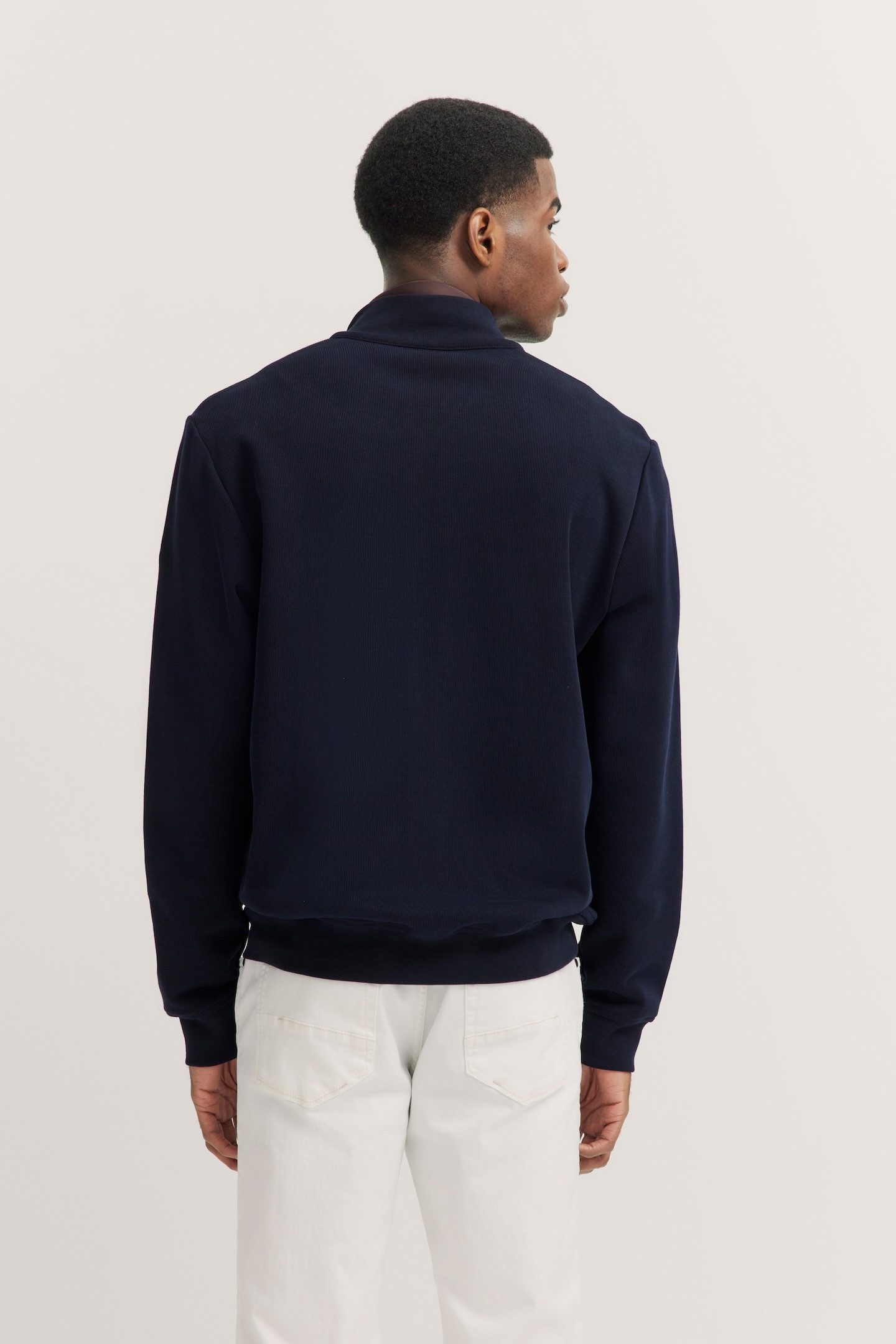 Bugatti Sweatvest met rits en staande kraag