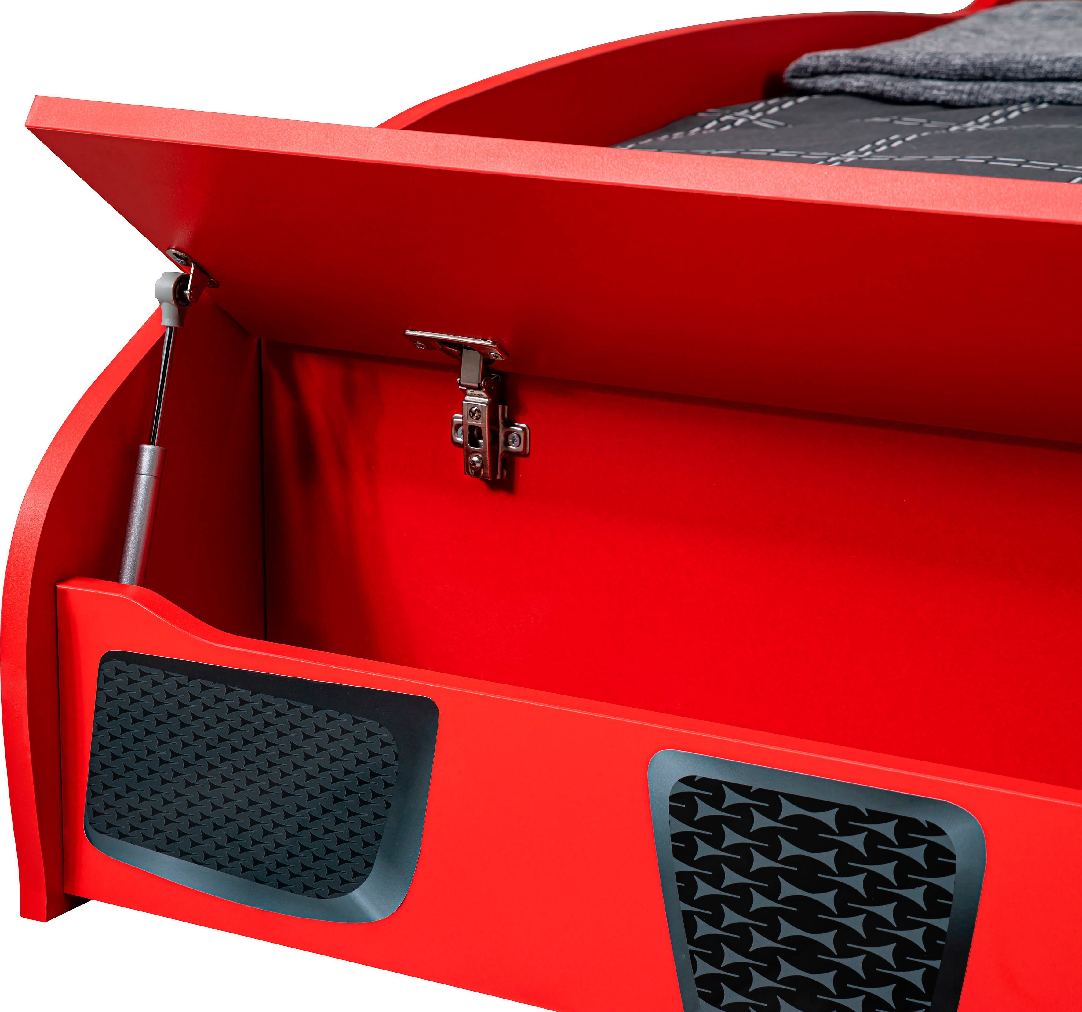 Relita Kinderledikant Eco Bed in vorm auto (autobed) met opbergvak aan de voorkant