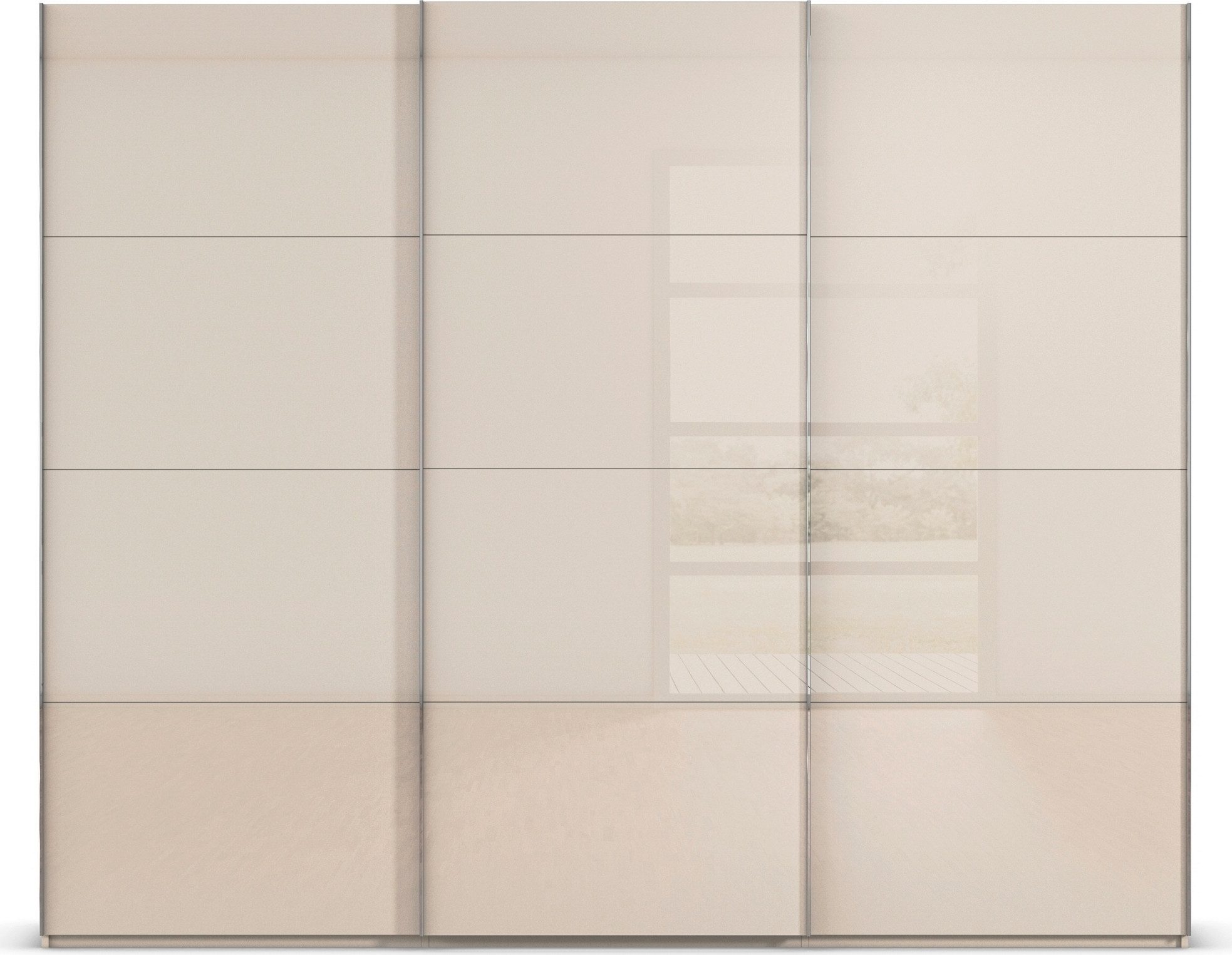 rauch Schuifdeurkast Kledingkast Kast Garderobe Slaapkamerkast SCALE-FYRA edel vierdelige deuren met glas-front veel kleuren made in germany