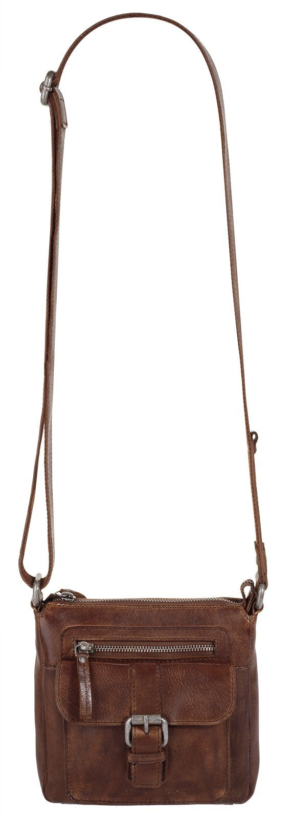 Spikes & Sparrow Schoudertas echt leder