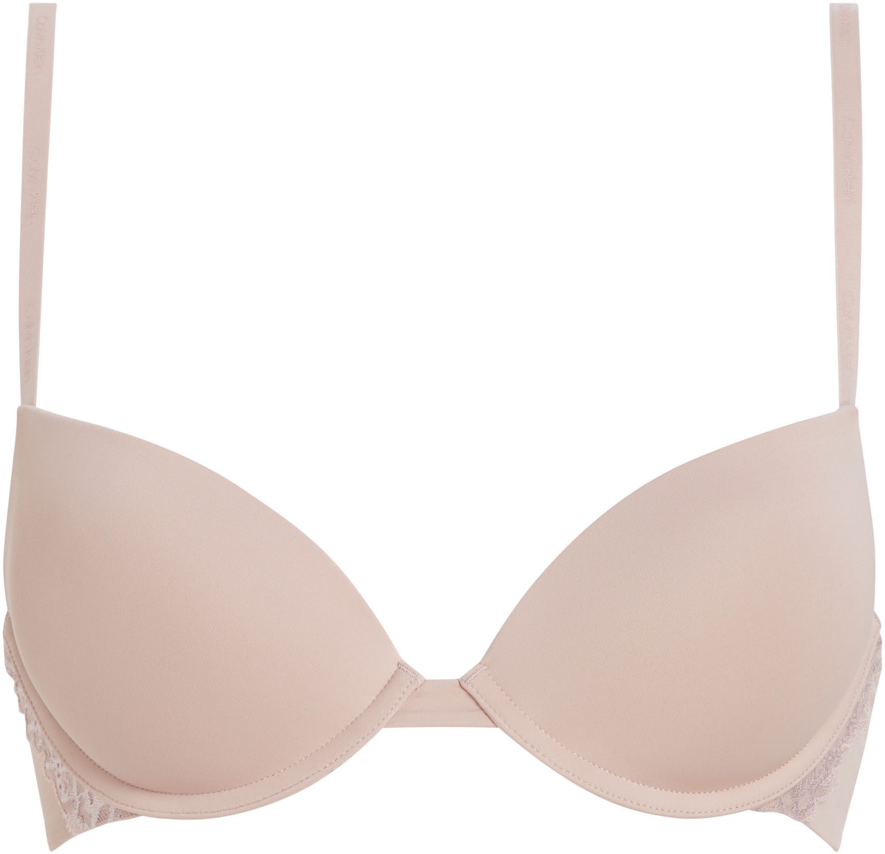 Calvin Klein Push-up-bh PUSH UP PLUNGE met logo-print op de bandjes