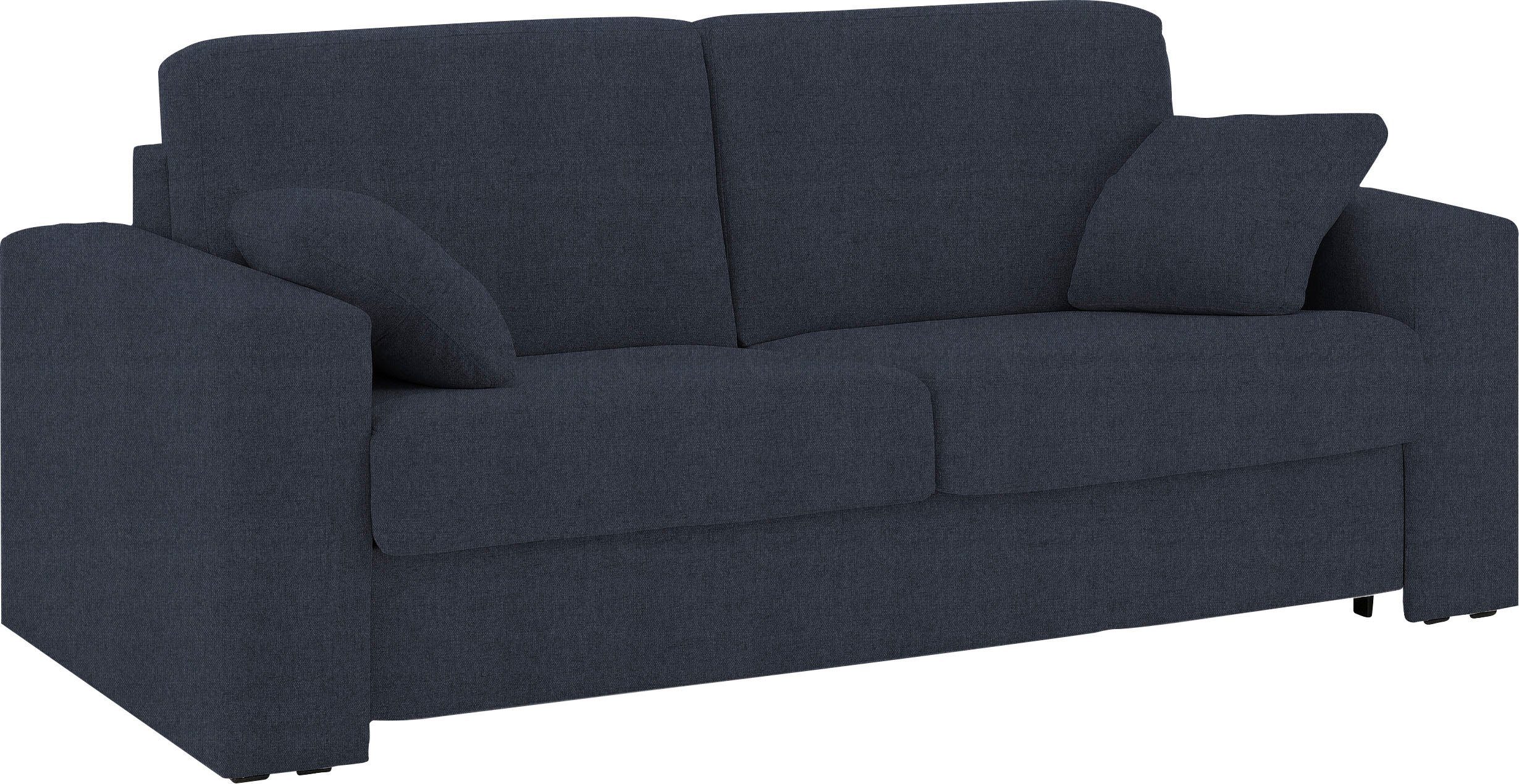 Home affaire Slaapbank Roma matras hoogte 14 cm Bedfunctie, met vering, lattenbodem, matras blauw, slaapbanken, 163 cm x 198 cm