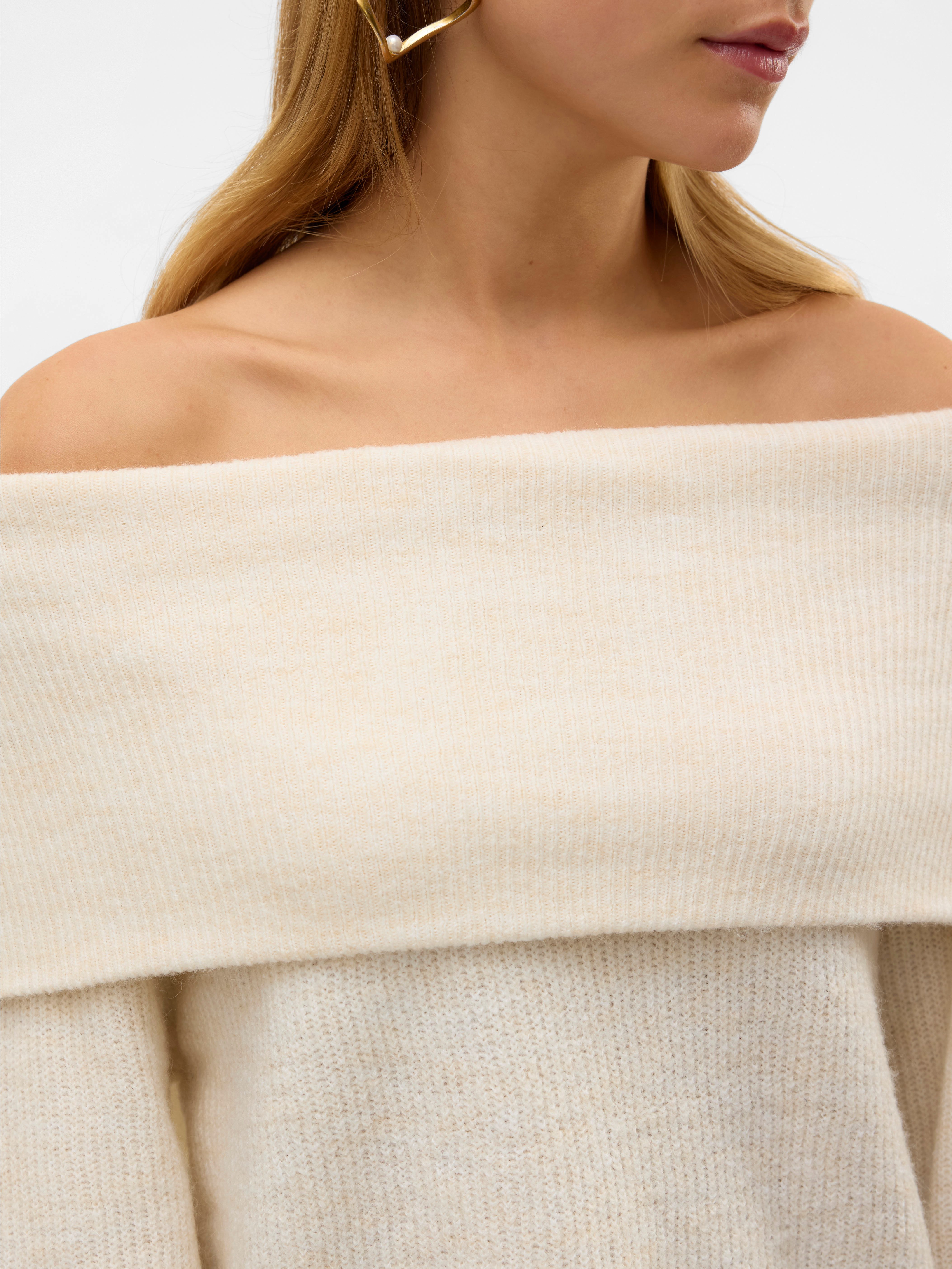 Vero Moda Gebreide trui VMERA LS OFF SHOULDER PULLOVER GA NOOS