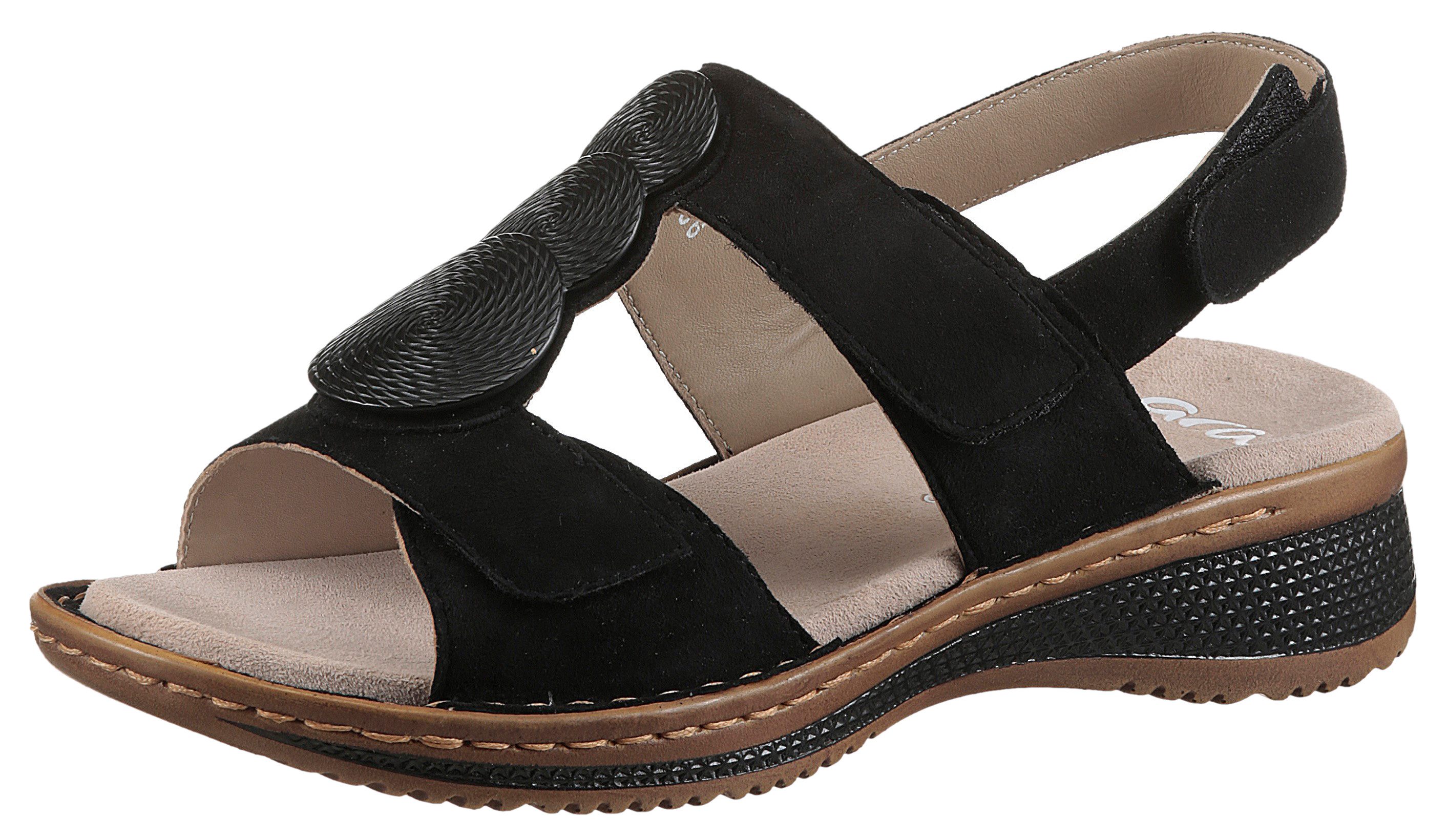 Ara Sandalen Hawaï zomerschoen, sandaal, sleehak, in comfortwijdte g (=wijd)