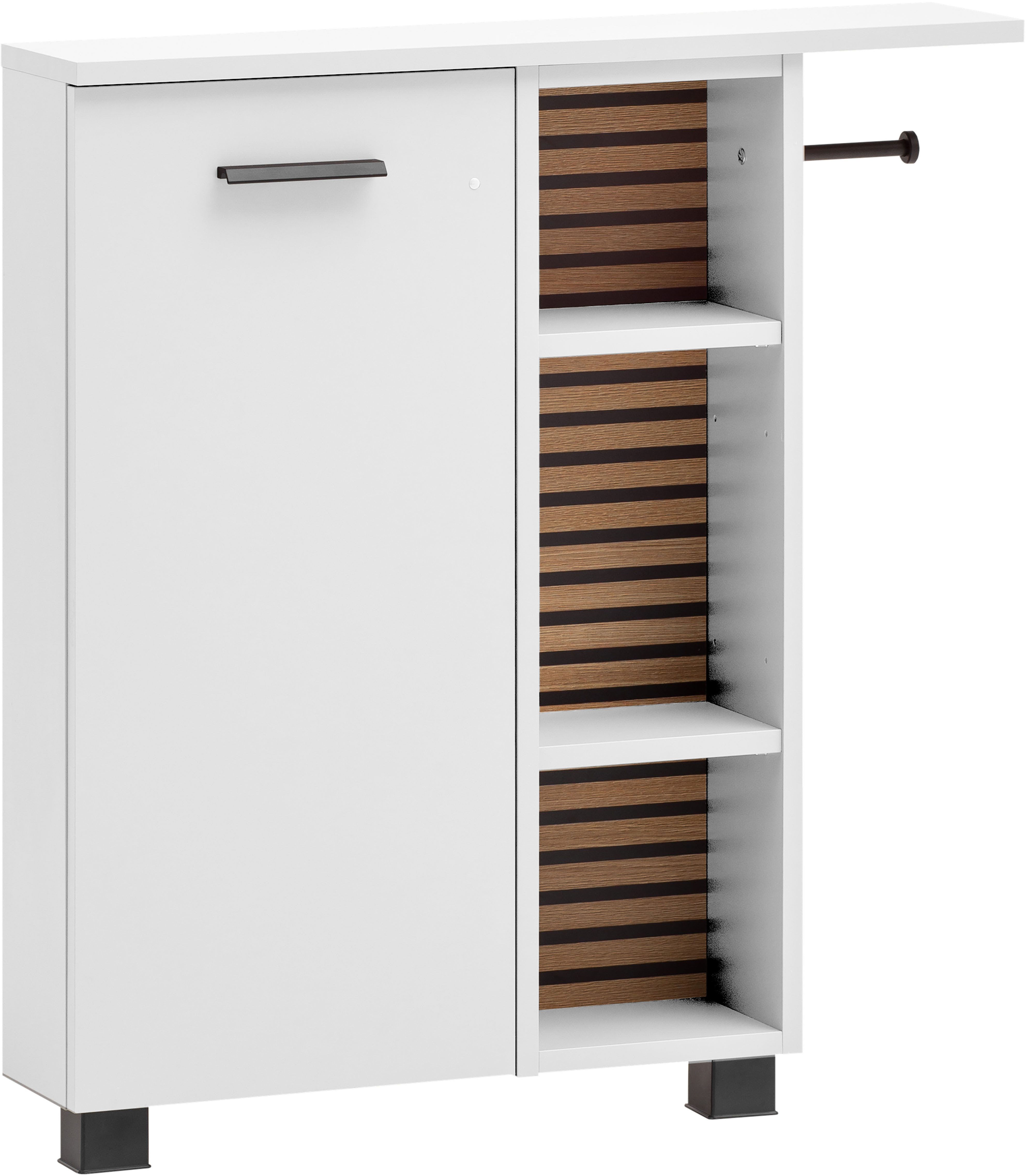 Schildmeyer Smalle kast Katta, breedte 70 cm Rek links of rechts te monteren buffetkasten wit