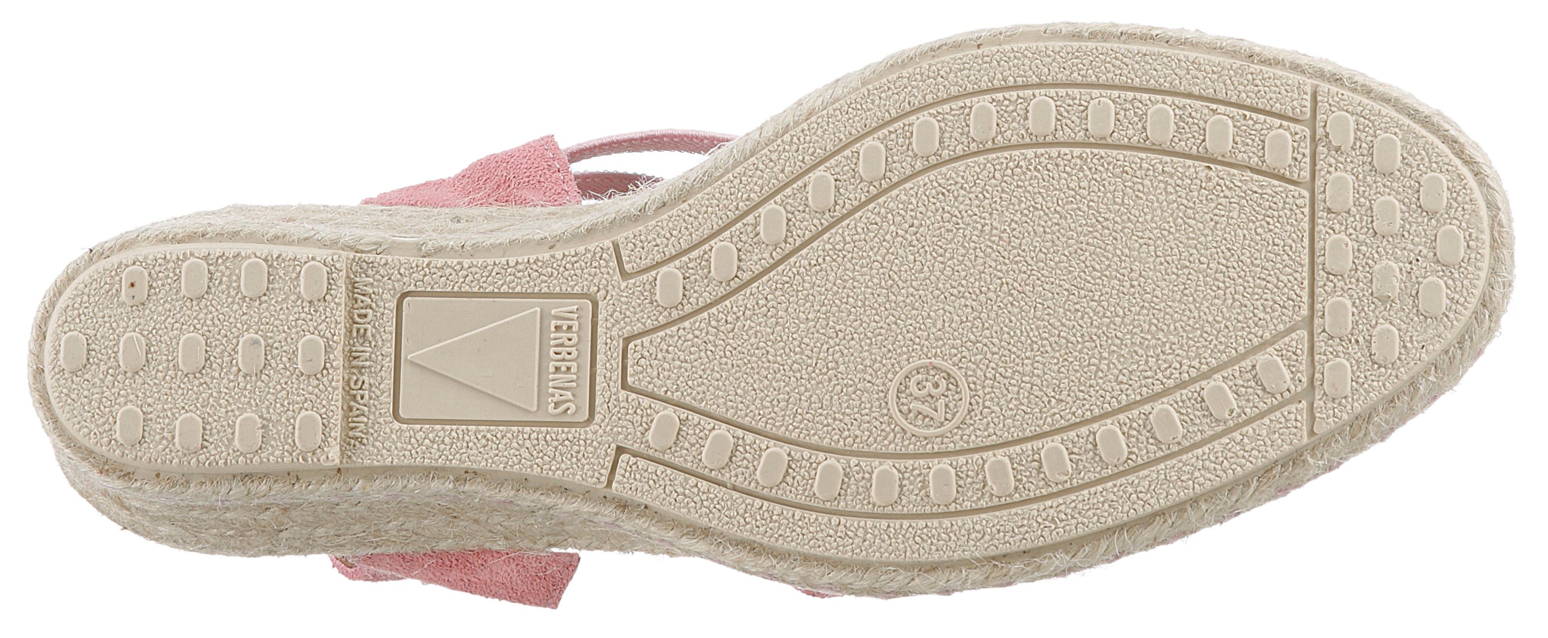 VERBENAS Sandaaltjes Maika Serraje zomerschoen, sandaal, sleehak, met jute bekleding