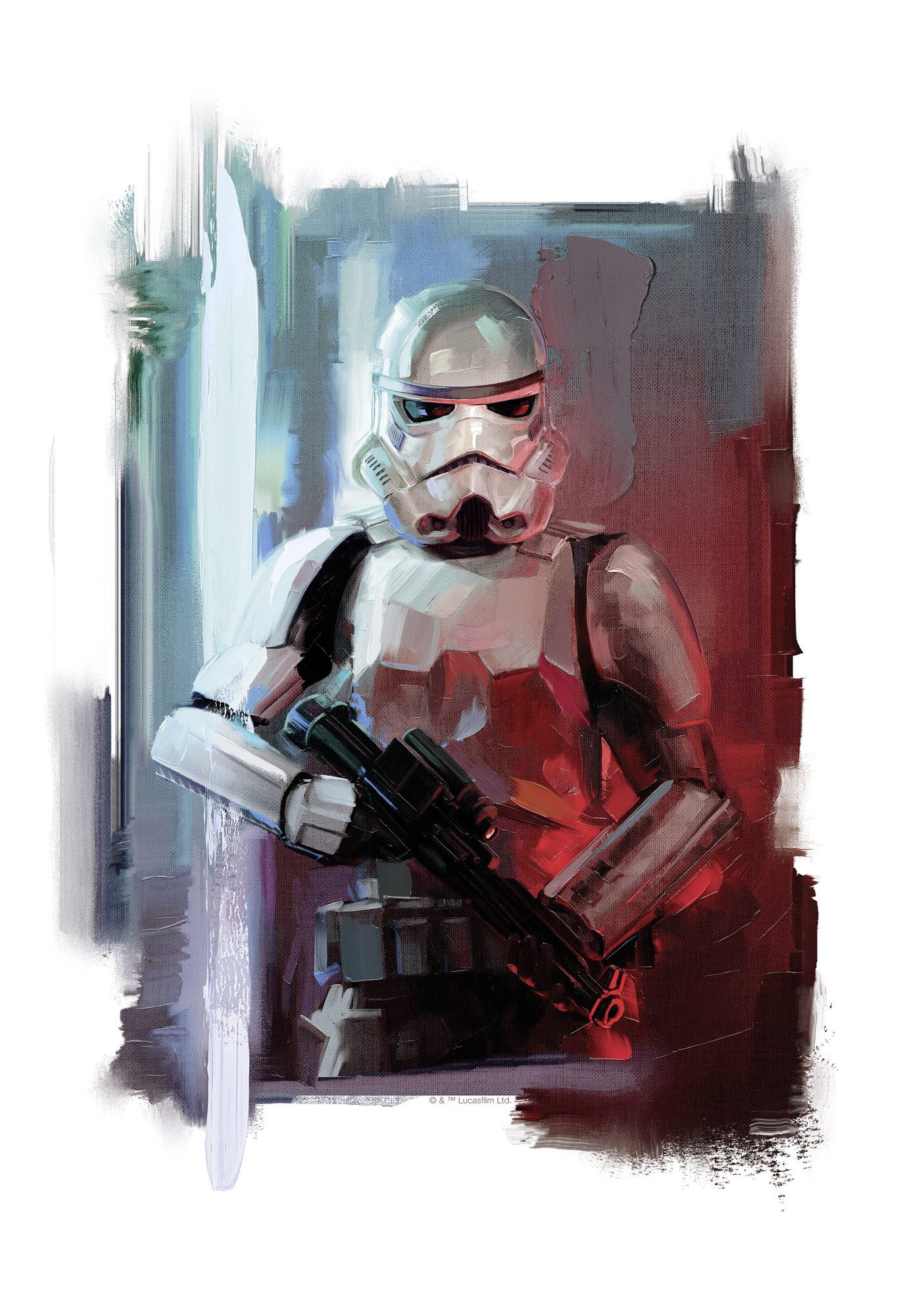 Komar Artprint op linnen Star Wars Stormtrooper Painting 400 x 260 cm (breedte x hoogte) - behang, vlies, woonkamer, slaapkamer (1 stuk)