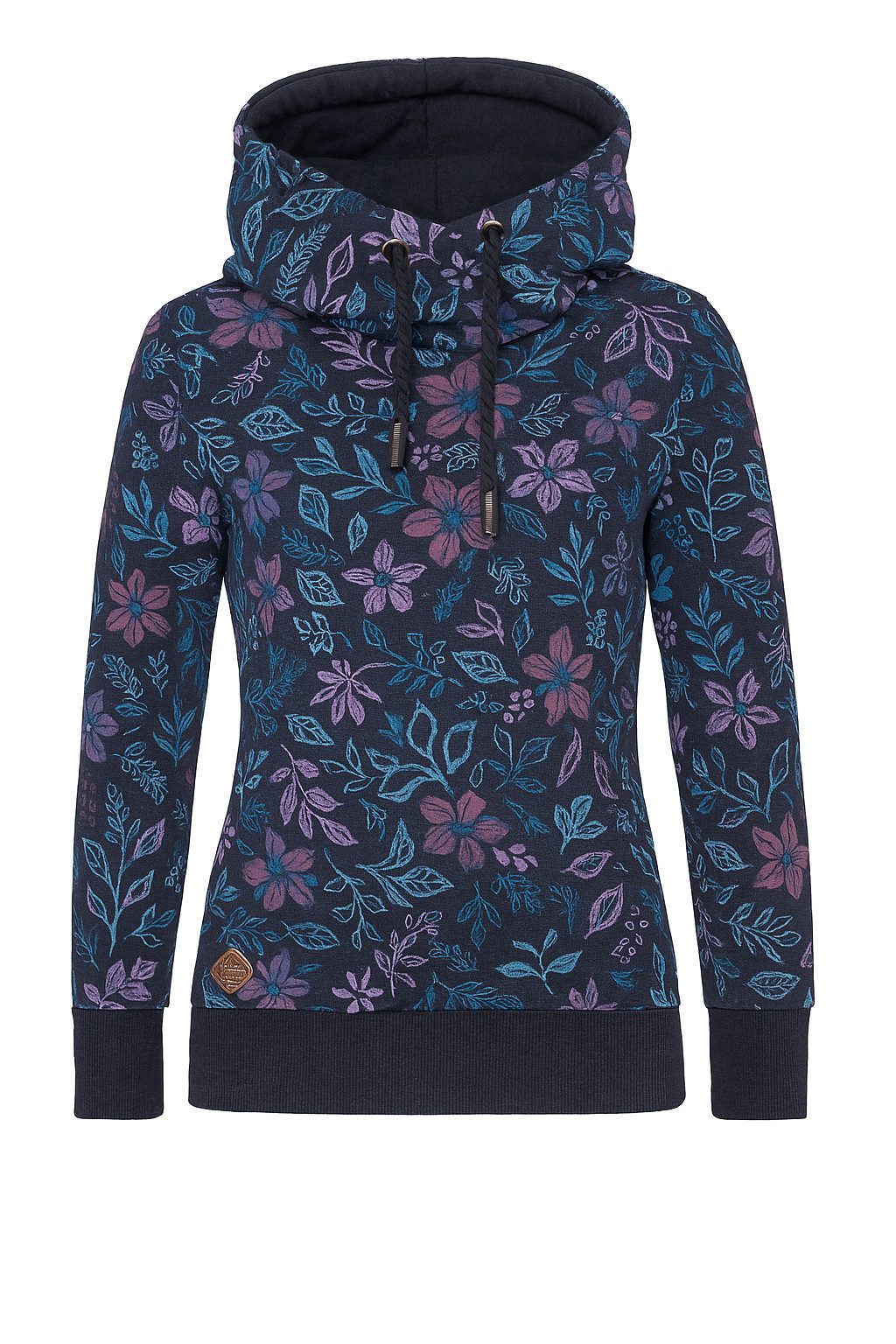 Ragwear Sweatshirt GRIPY FLOWERS O Hoodie met gebloemde print all-over